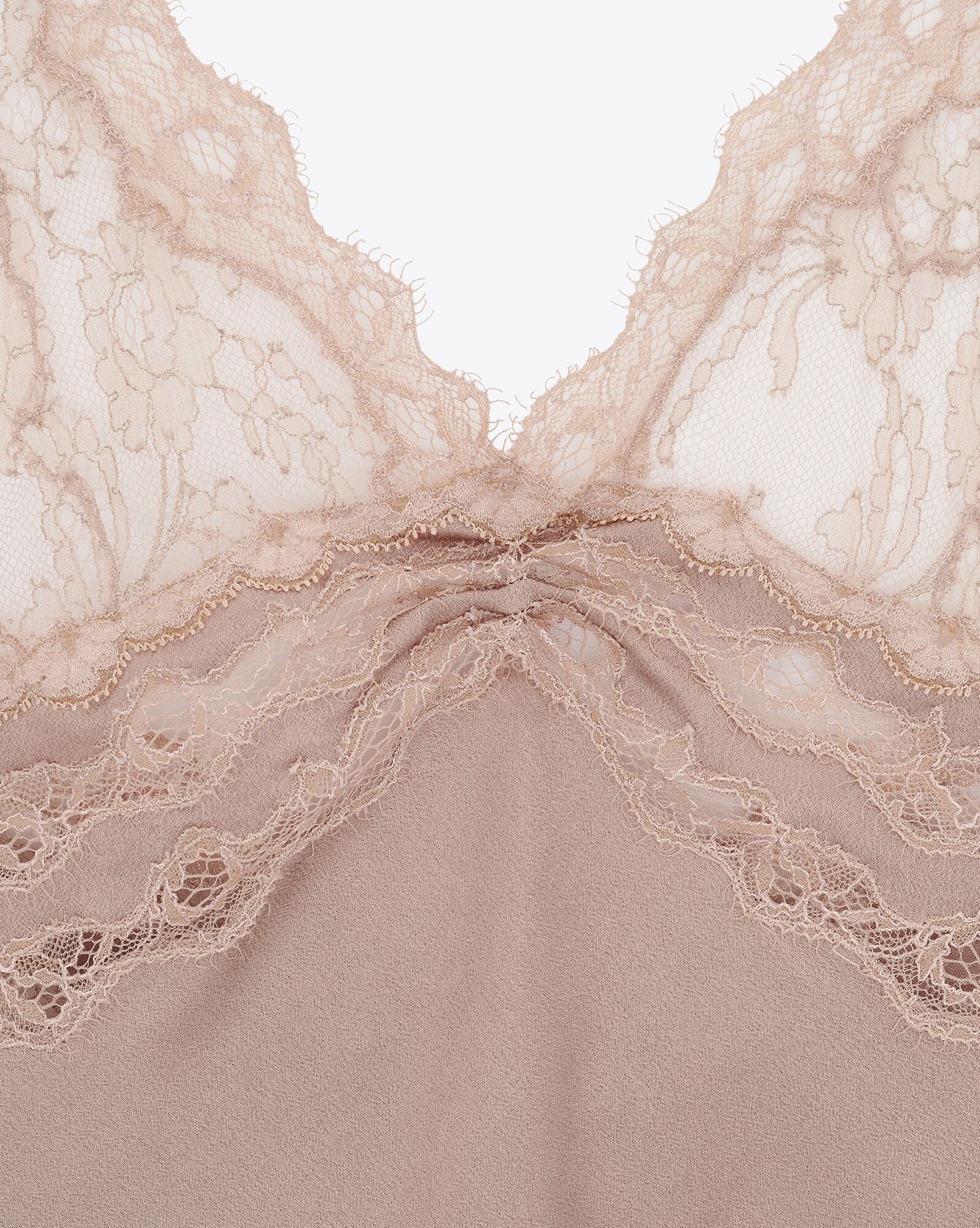 lingerie top in silk satin crepe - 4