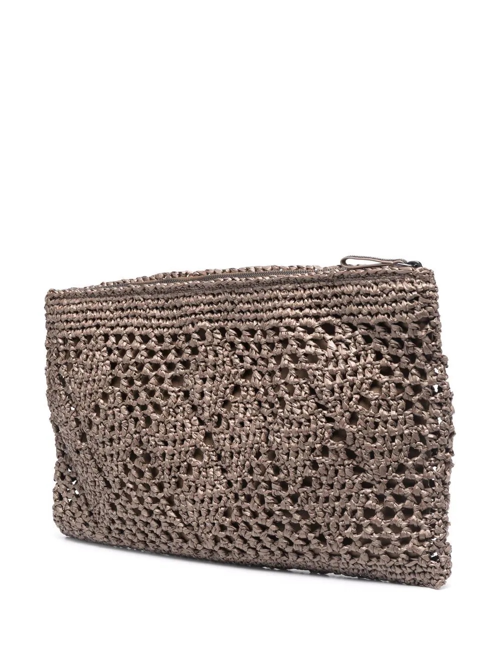 straw-woven clutch bag - 3