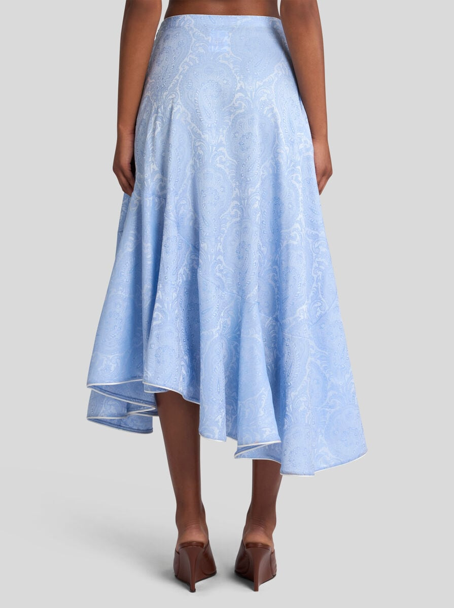 FLORAL ASYMMETRIC MIDI SKIRT - 5