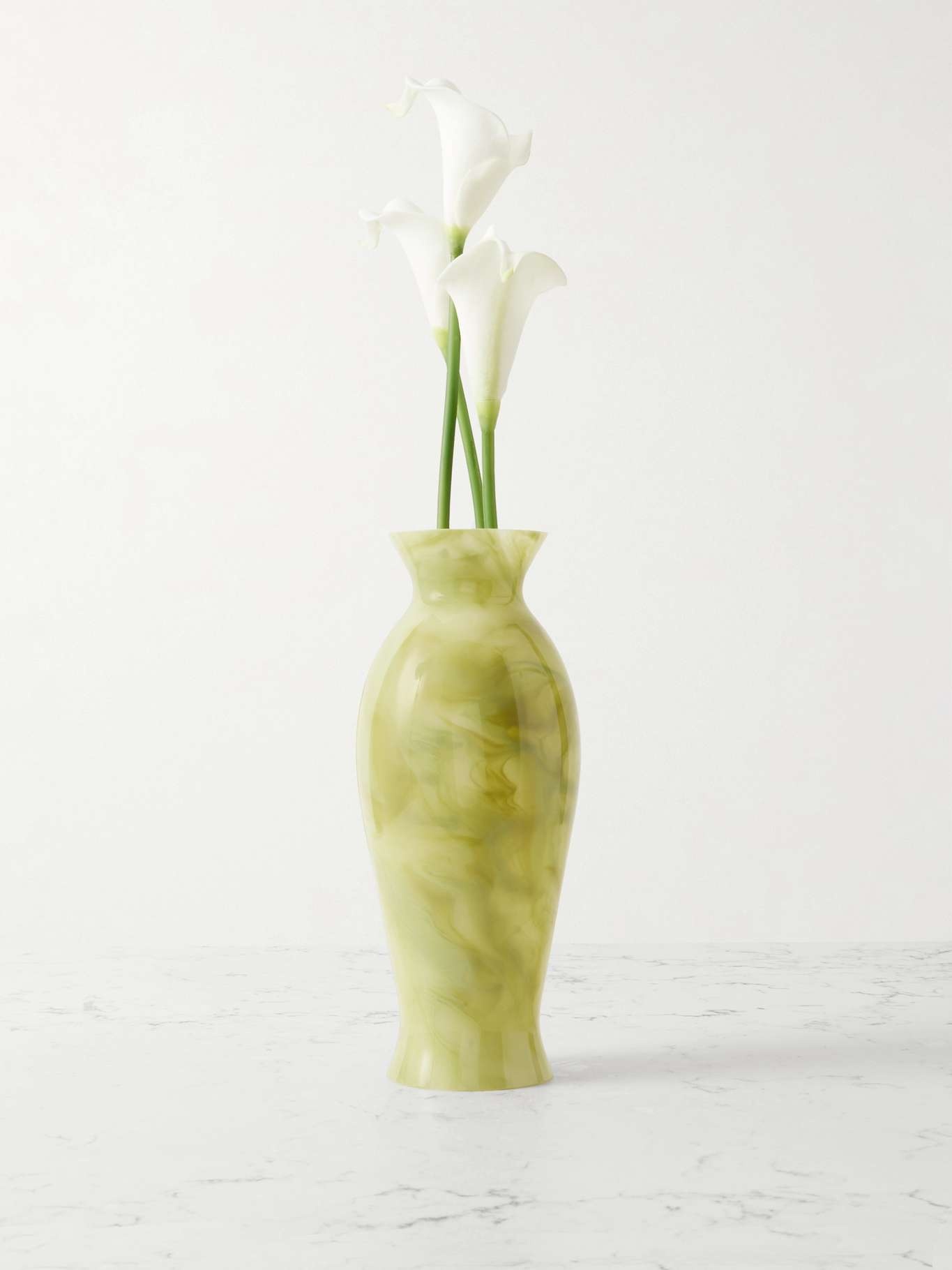 Florence marbled acrylic clutch Light green - 3