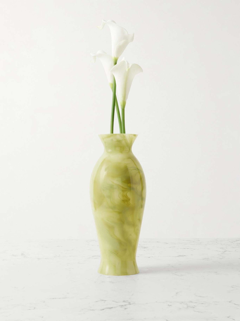 Florence marbled acrylic clutch Light green 3