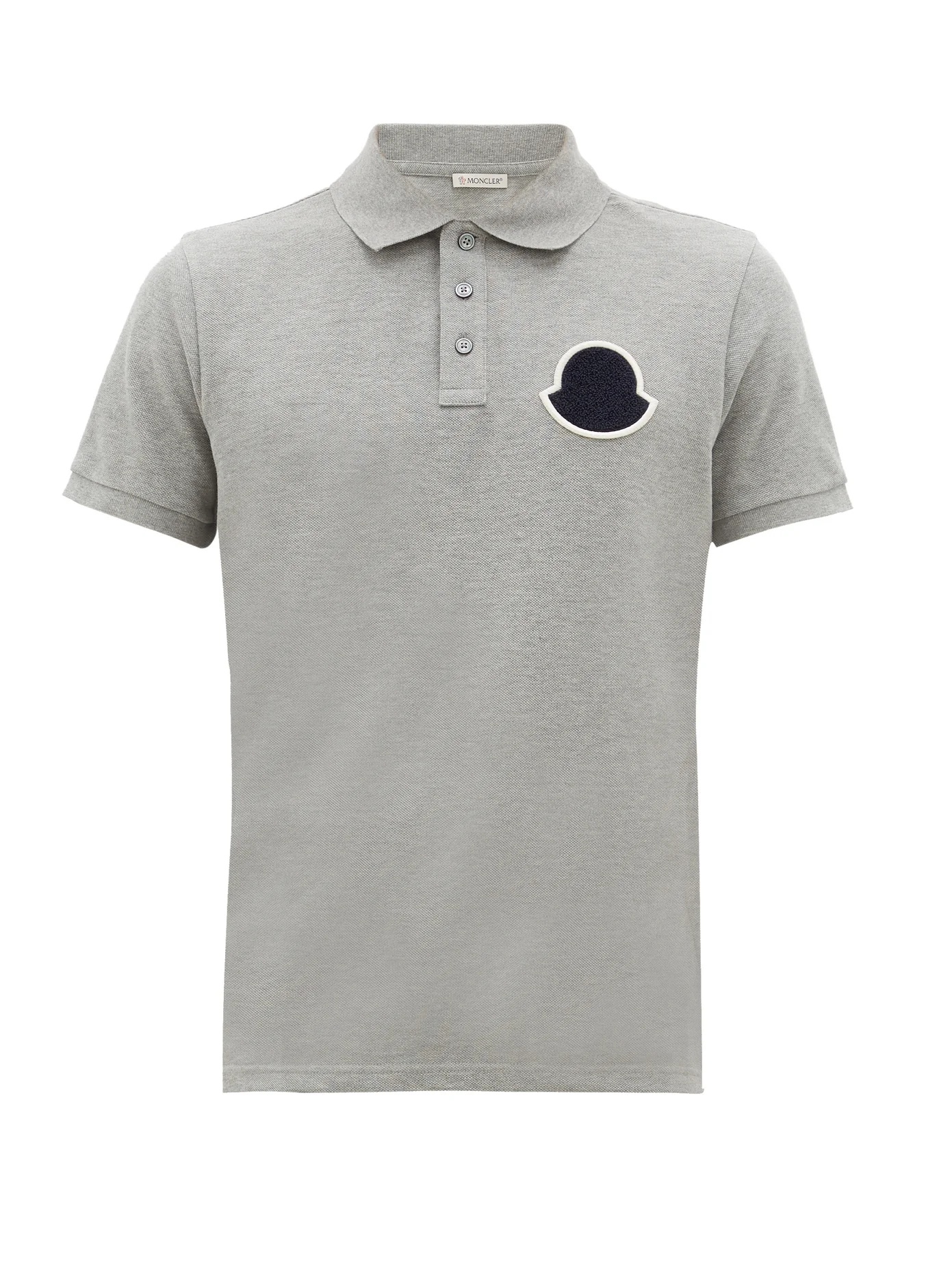 Logo-patch cotton-piqué polo shirt - 1