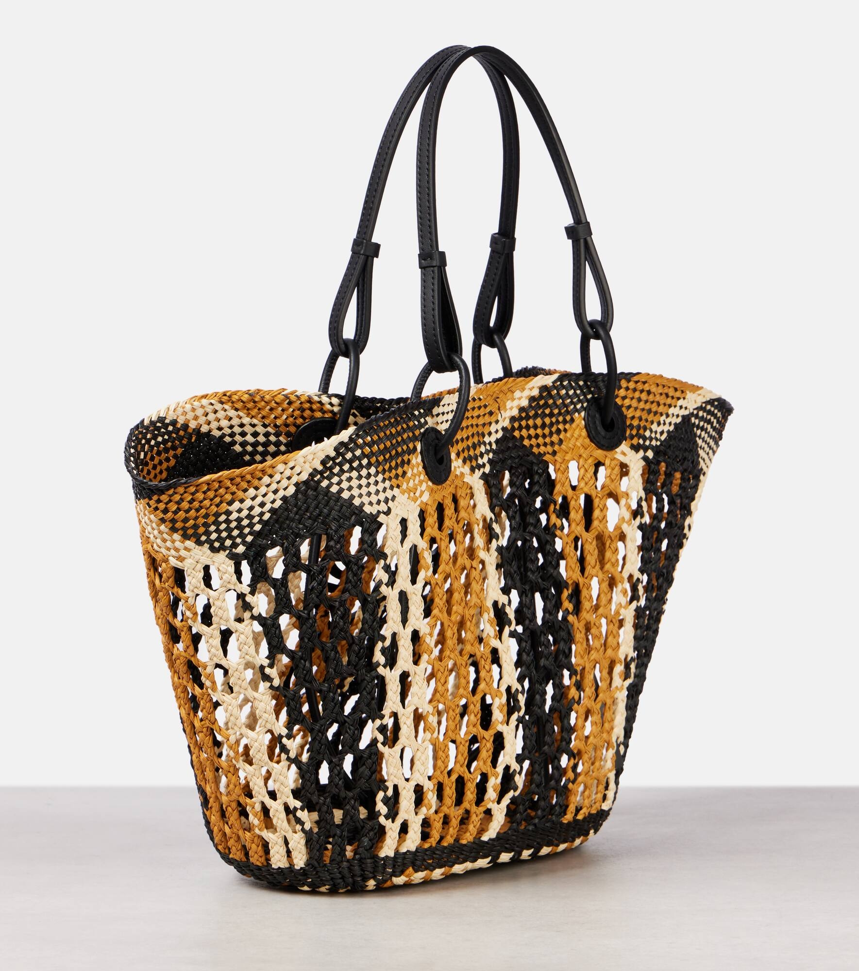Paula's Ibiza Anagram Medium basket bag - 4