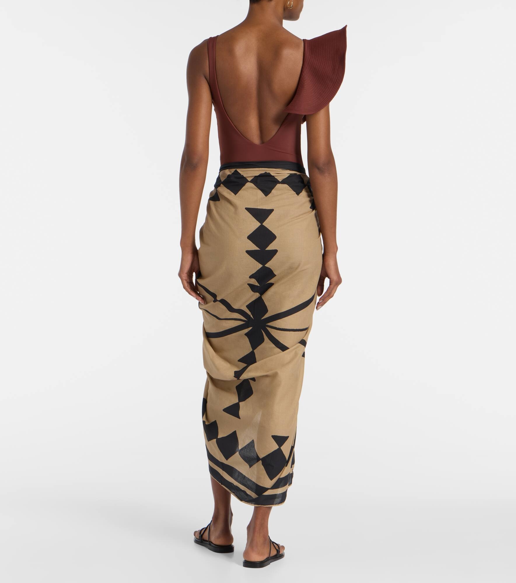 Cotton printed beach cover-up - 3