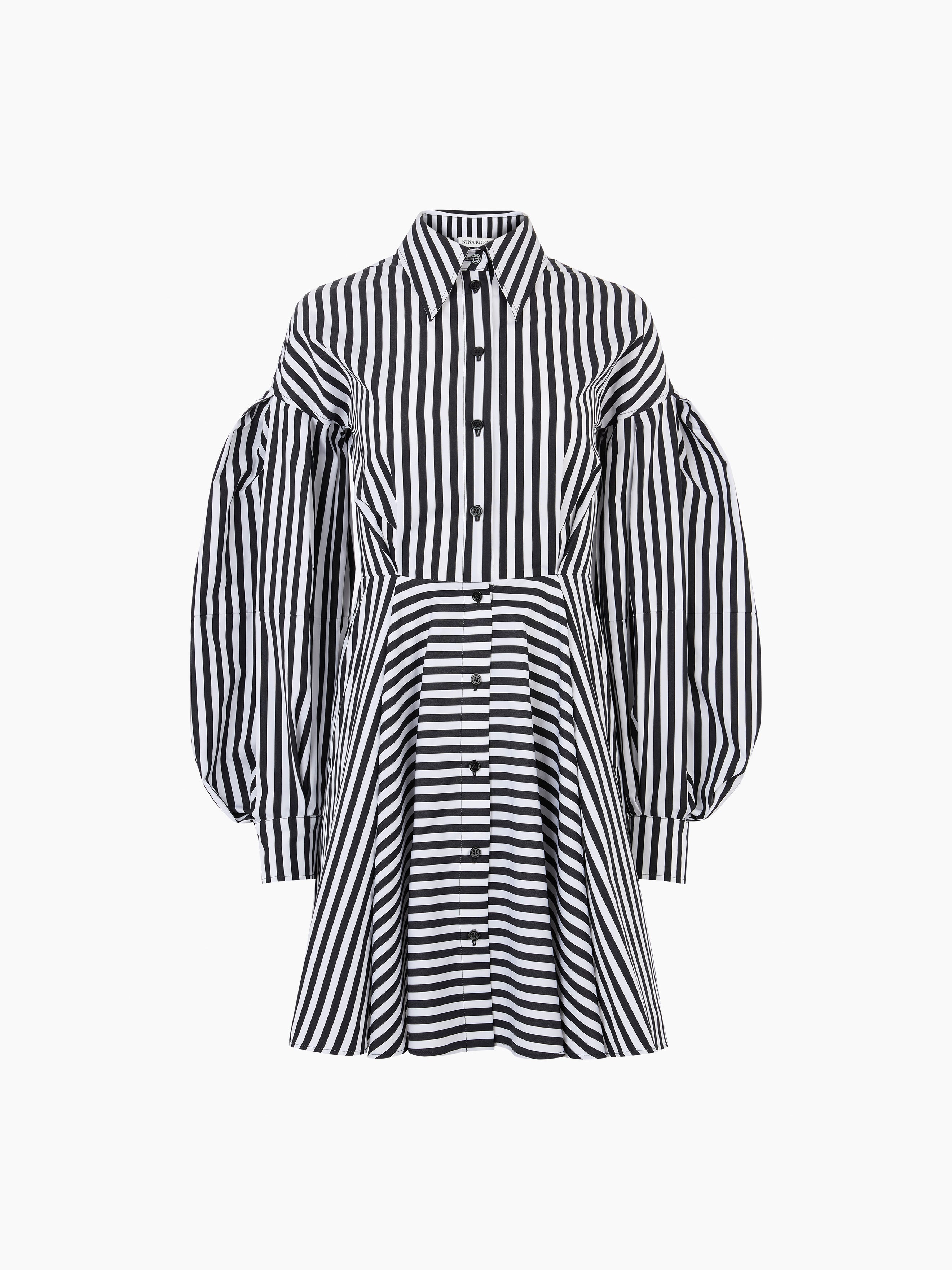 MIDI DRESS WITH COCOON SLEEVES - 5