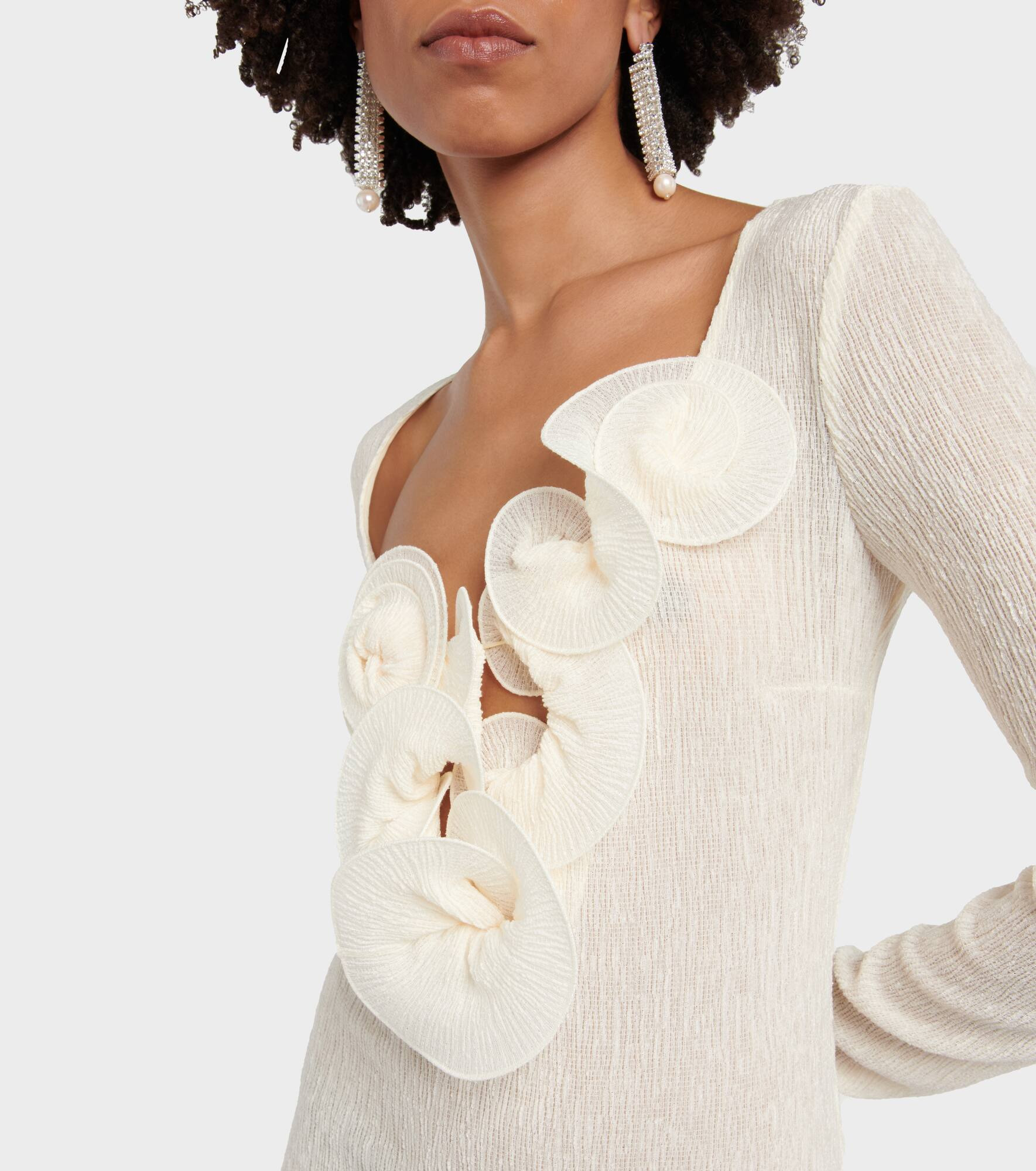 Embellished crêpe maxi dress - 4