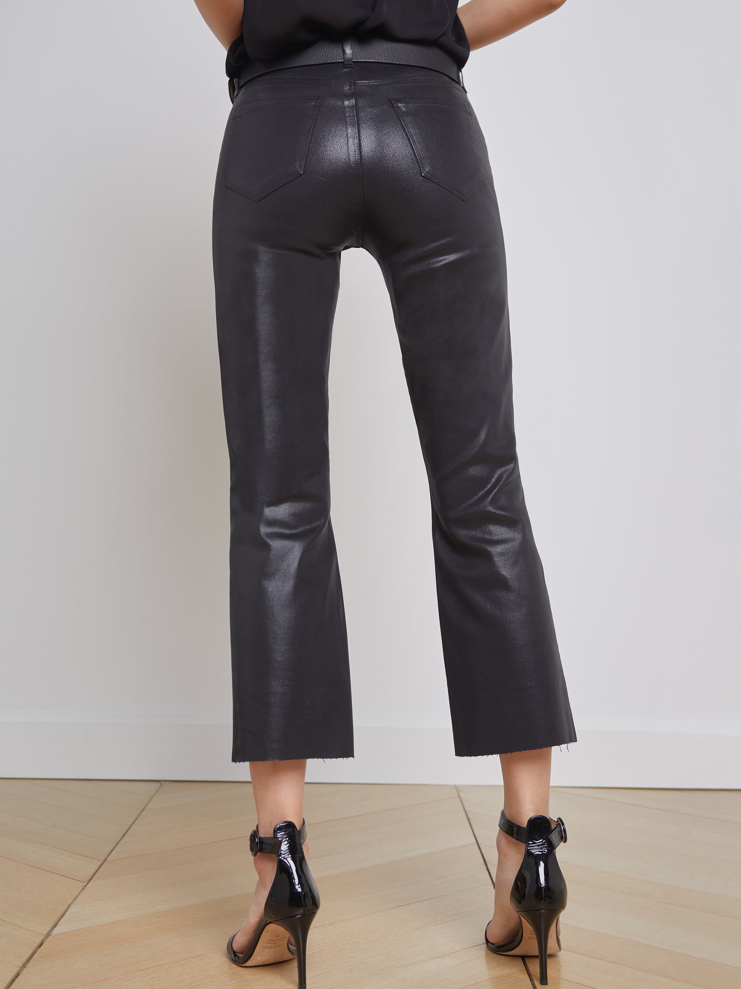 Kendra Coated Cropped Flare Jean - 5