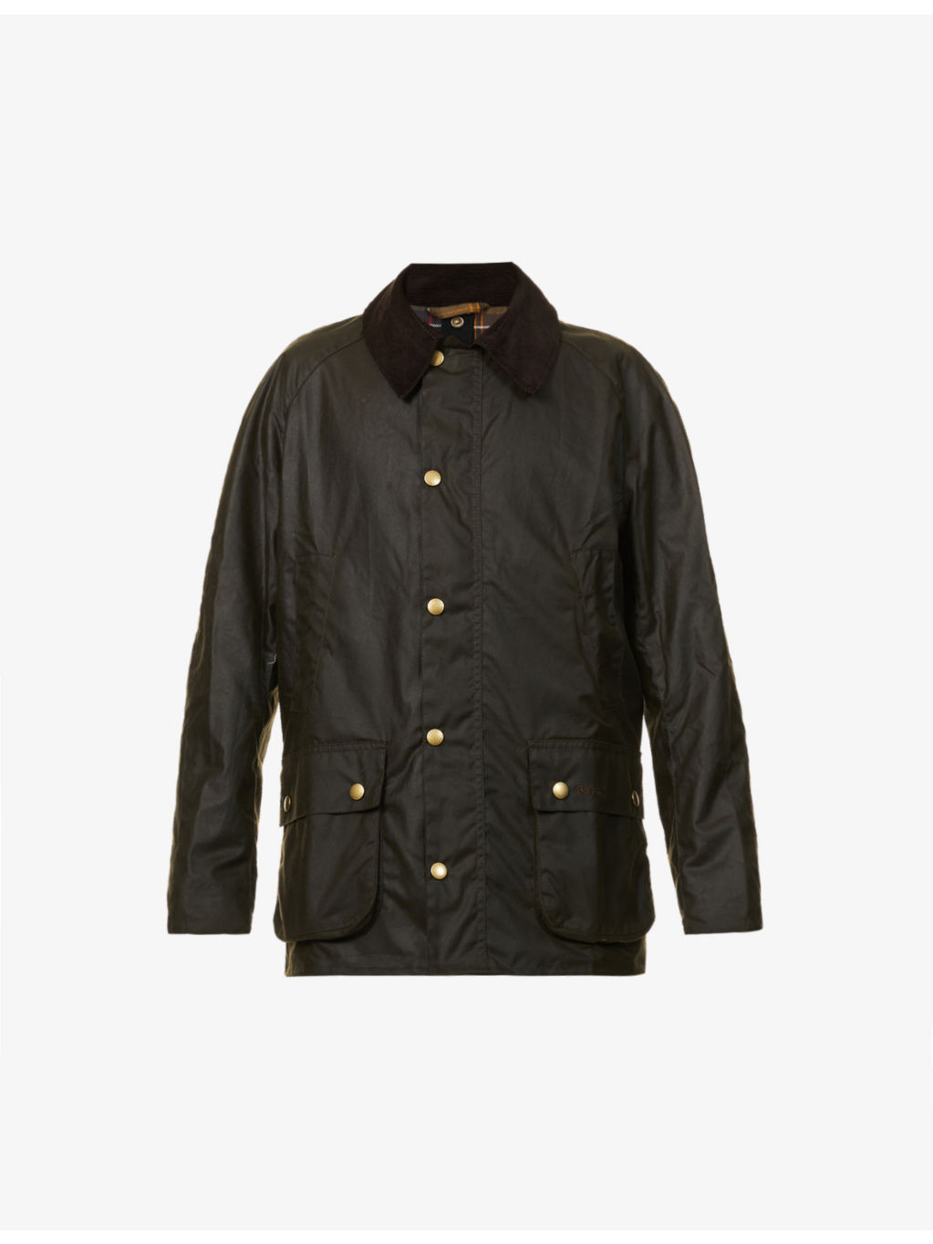Ashby corduroy-trimmed waxed cotton jacket - 1