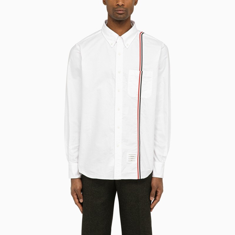 White poplin shirt with RWB detail - 1