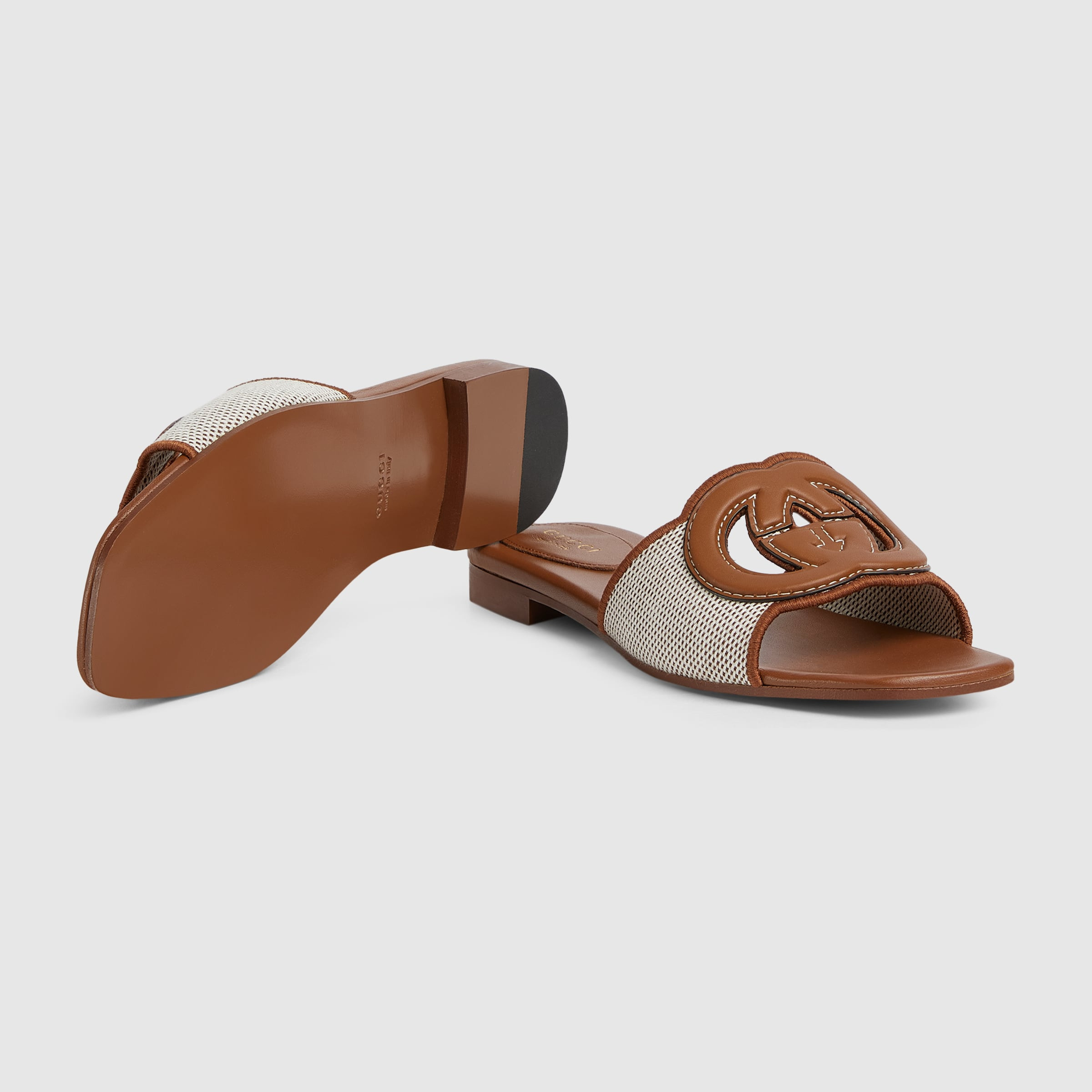 Women's Interlocking G slide sandal - 6