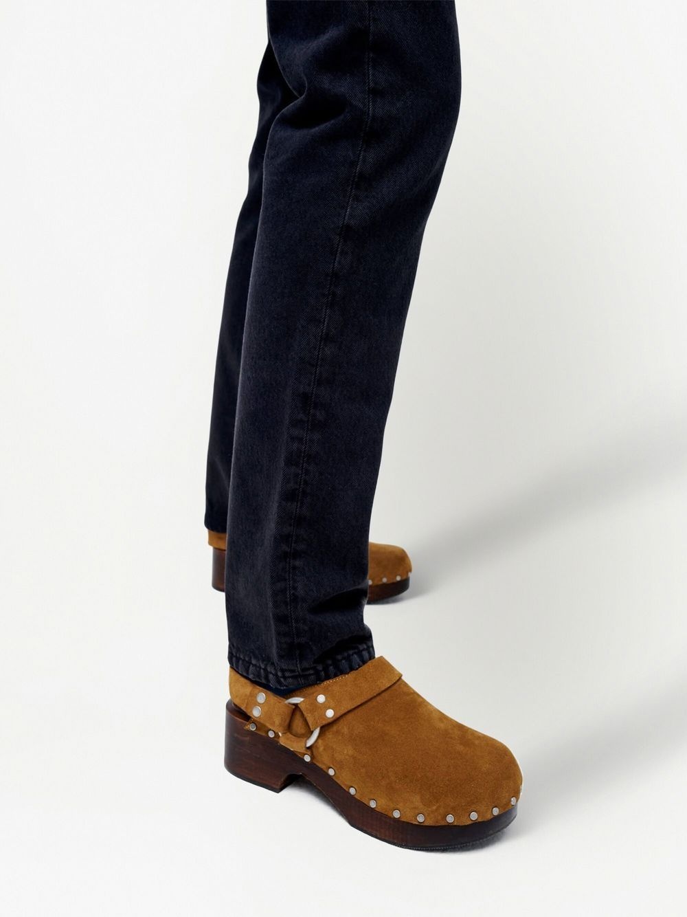 suede-leather mules - 5