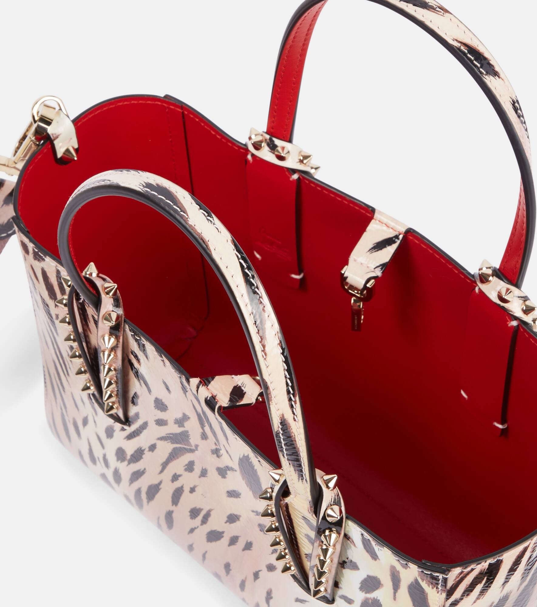 Cabata Mini leopard-print leather tote bag - 3