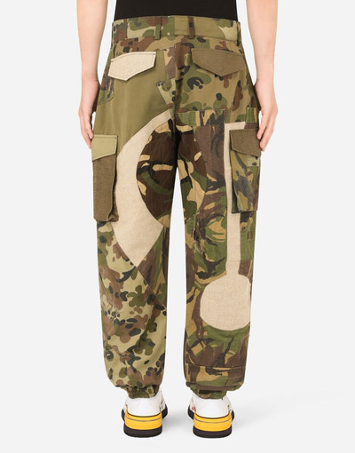 Dolce & Gabbana Patchwork cotton cargo pants outlook