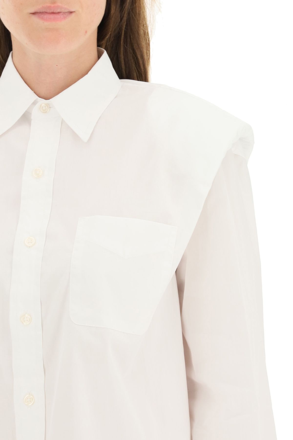 SHIRT WITH PADDED AND FOLDED SHOULDERS - 5