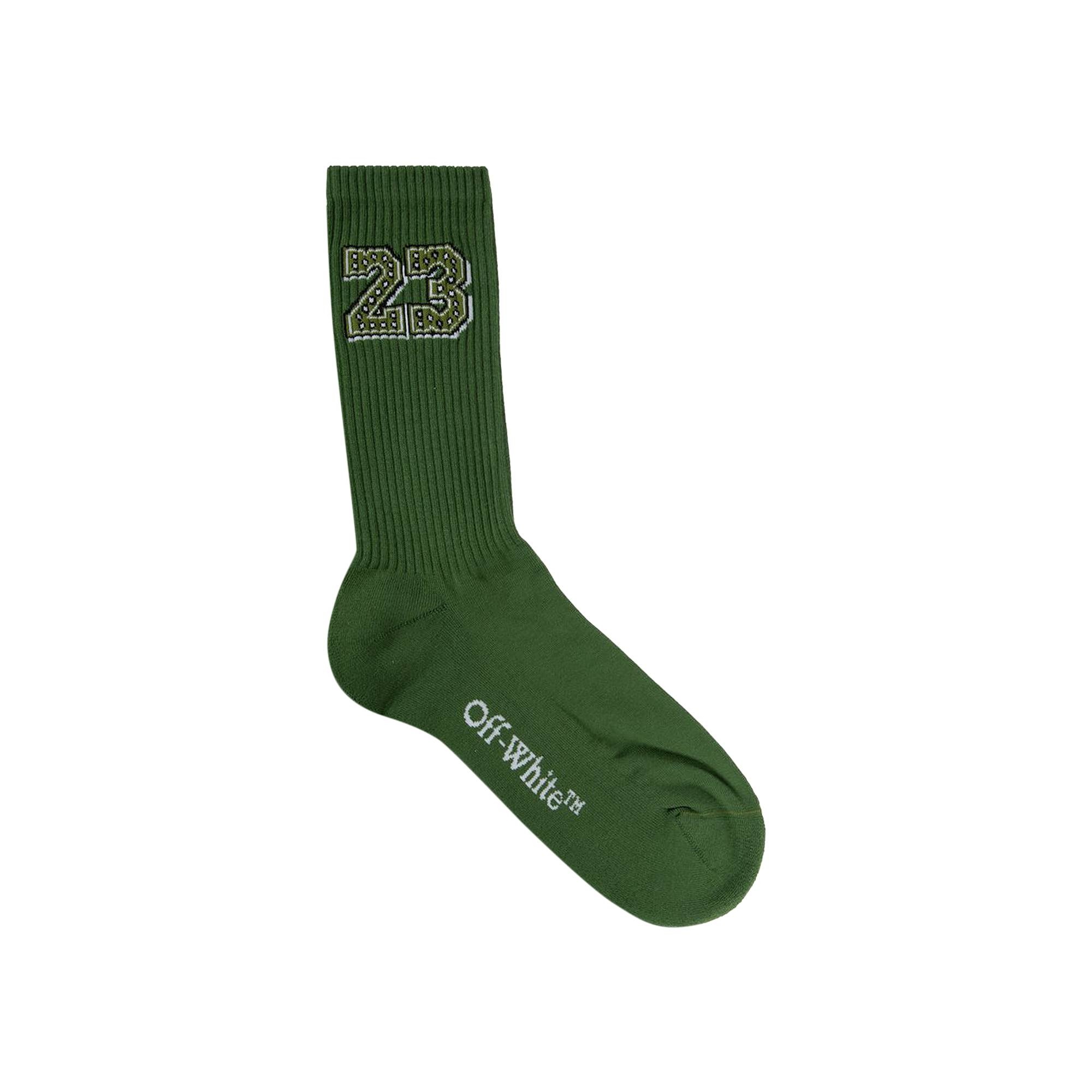 Off-White 23 Bandana Socks 'Green/Black' - 1