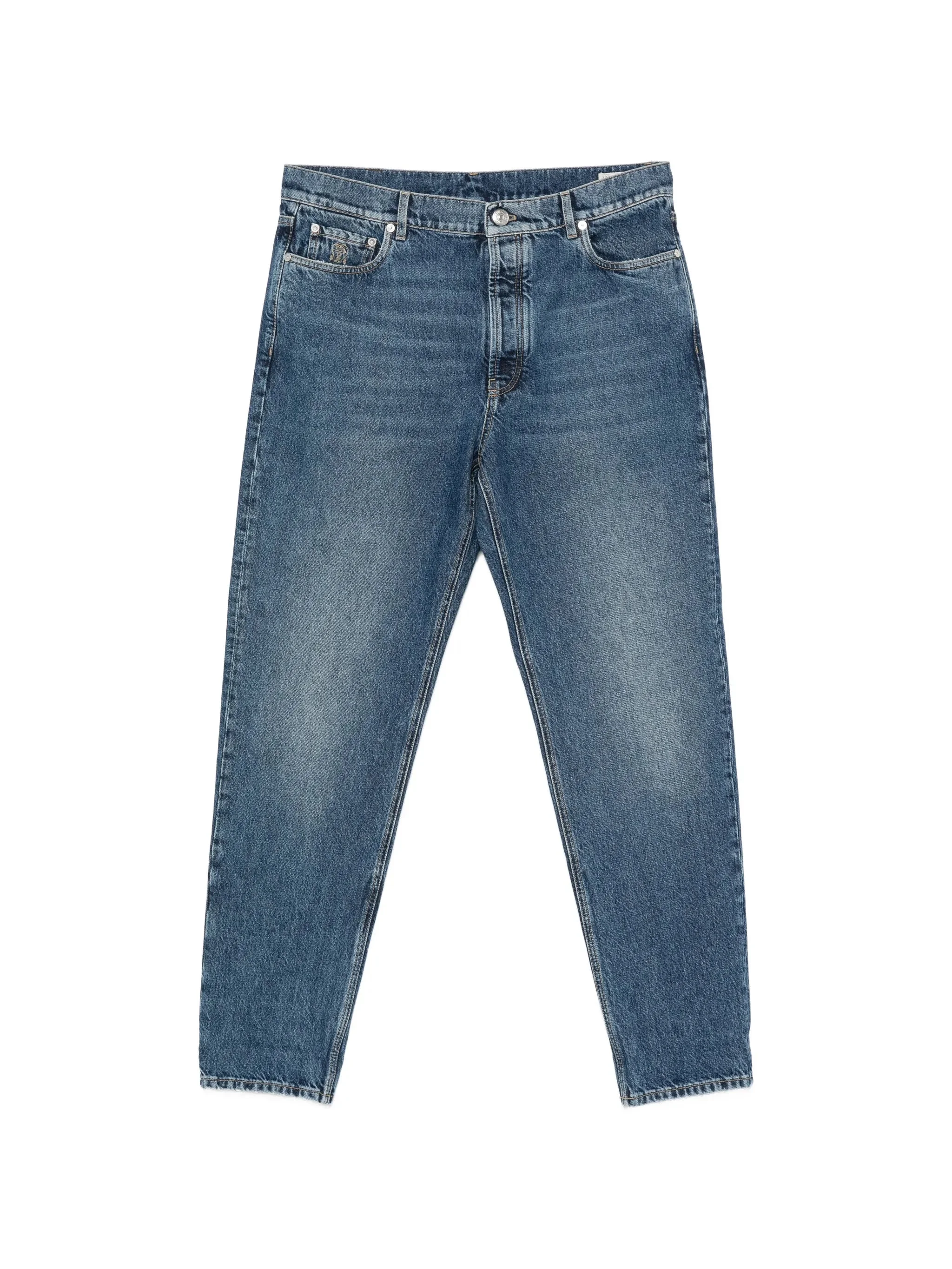 Brunello Cucinelli Faded-effect Straight-leg Jeans - 1