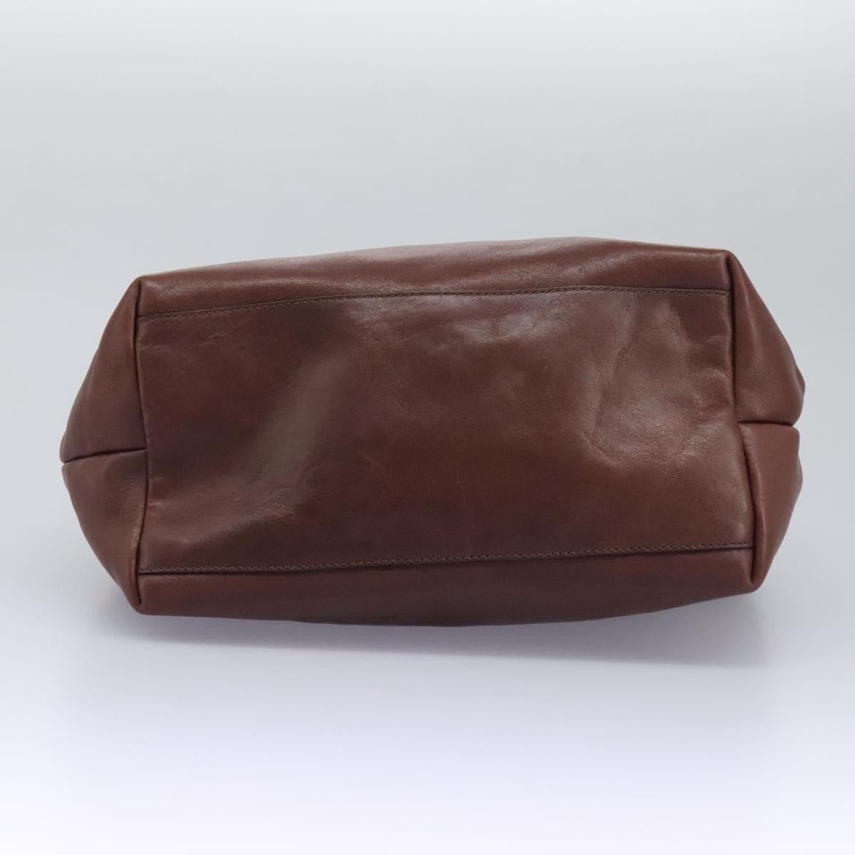CELINE Hand Bag Leather Brown Gold - 9
