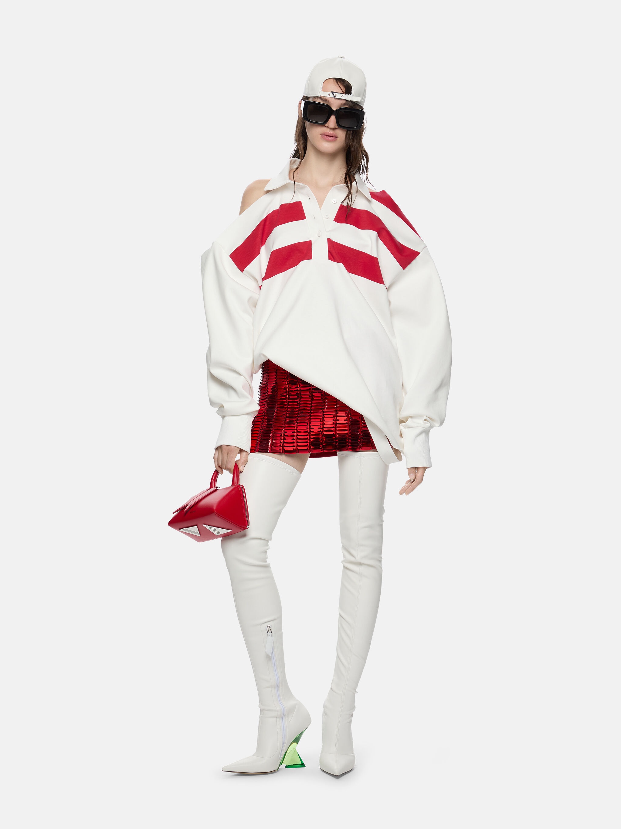 ''RUE'' RED MINI SKIRT - 2