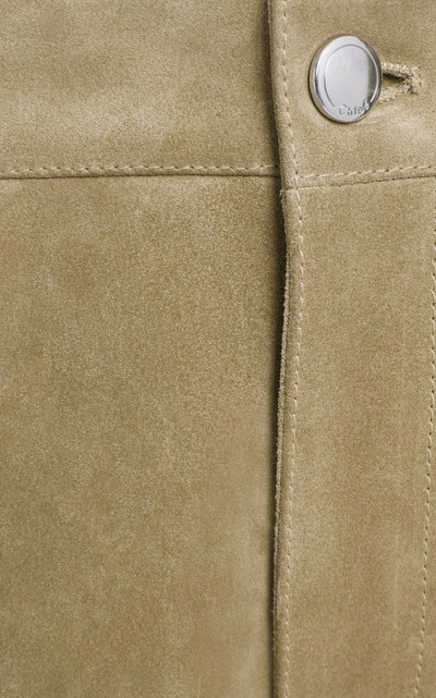 Chloé Soft Crosta Leather Pants neutral outlook