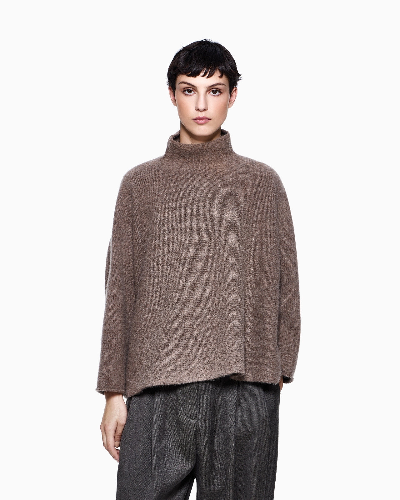 CASHMERE MOCK-NECK JUMPER - 4