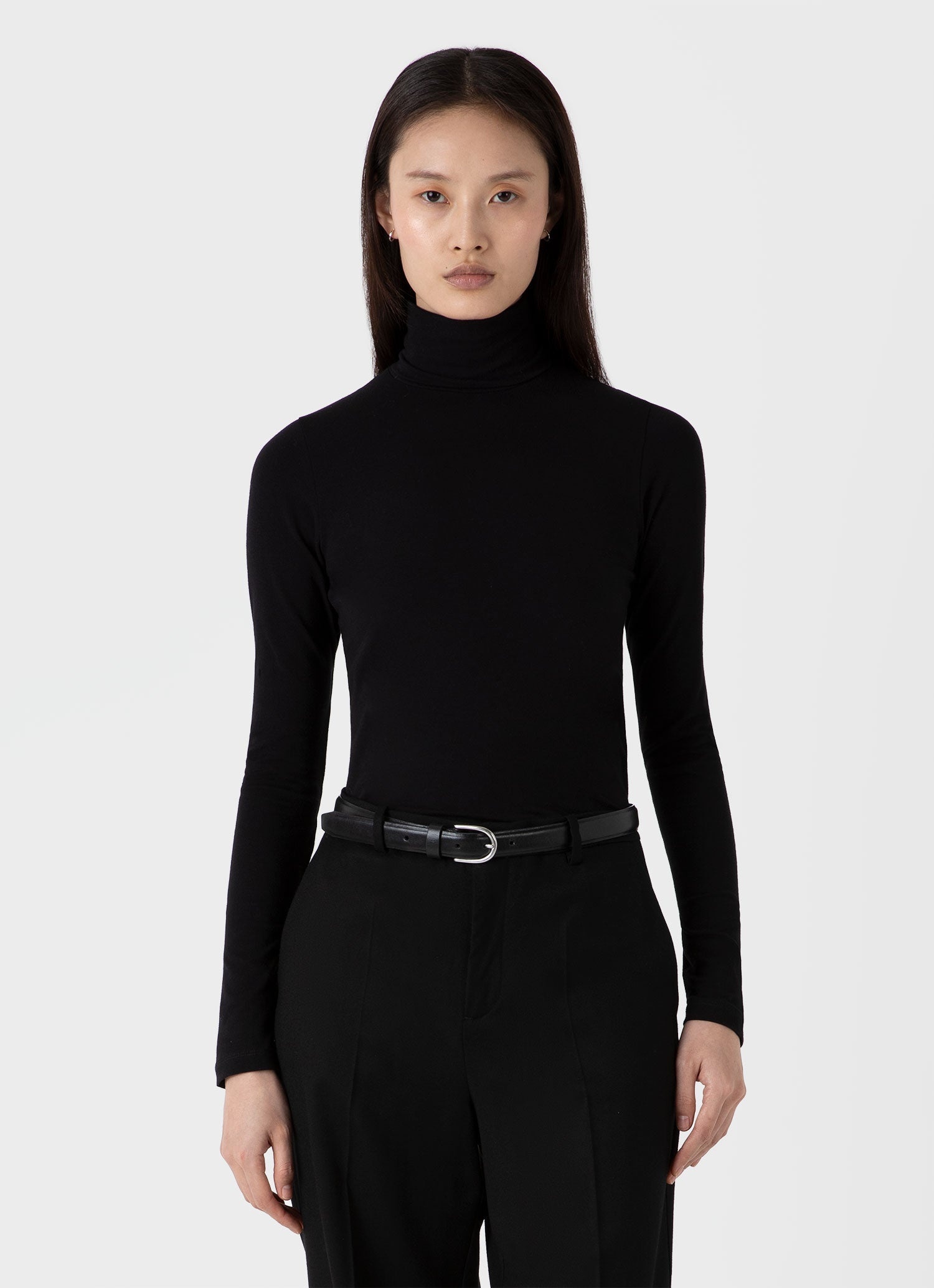 Long Sleeve Roll Neck Top - 1