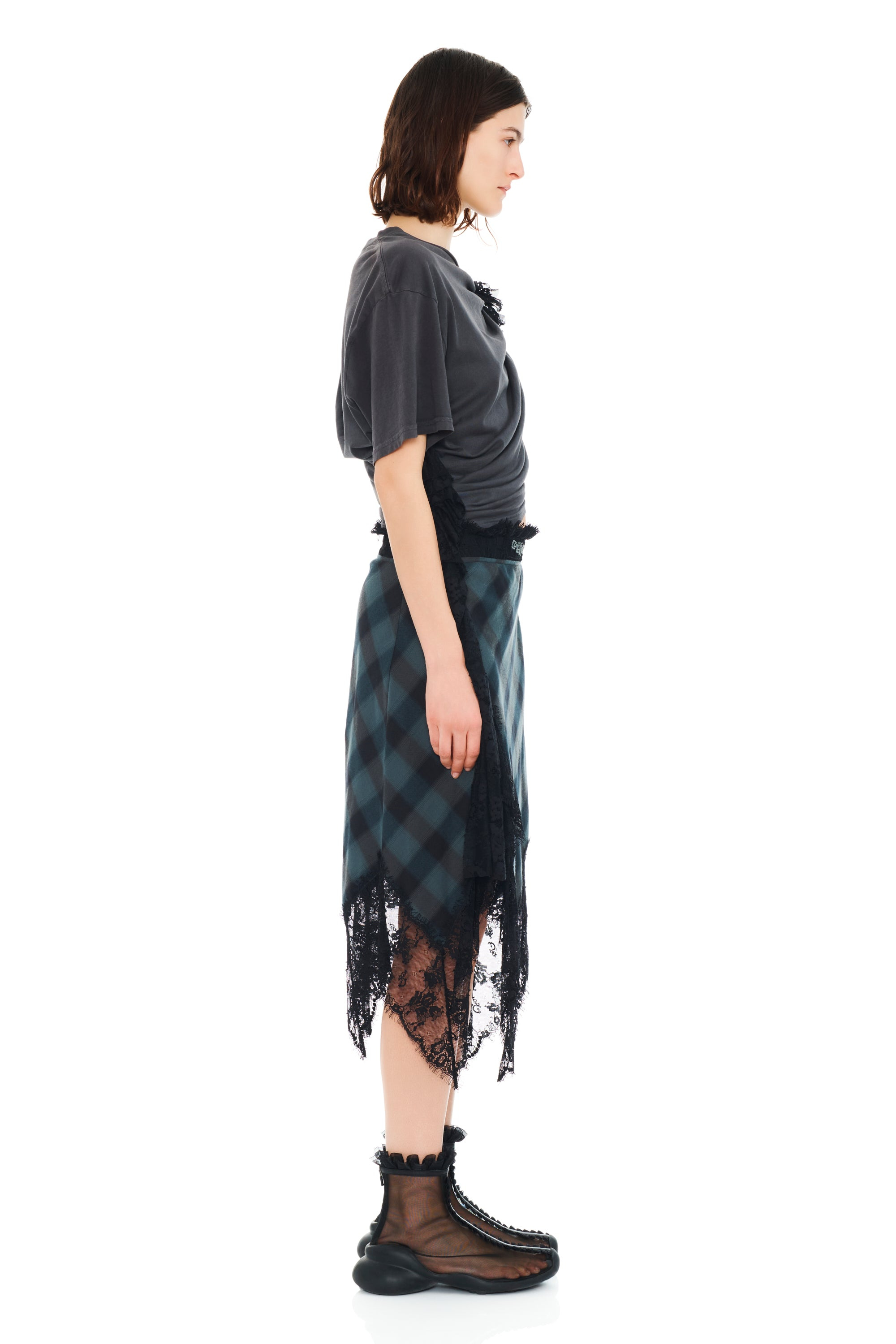 SEA PINE PLAID WATERLILY SKIRT - 4