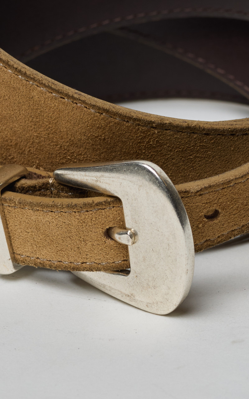 PHOENIX SUEDE LEATHER BELT SAND - 3