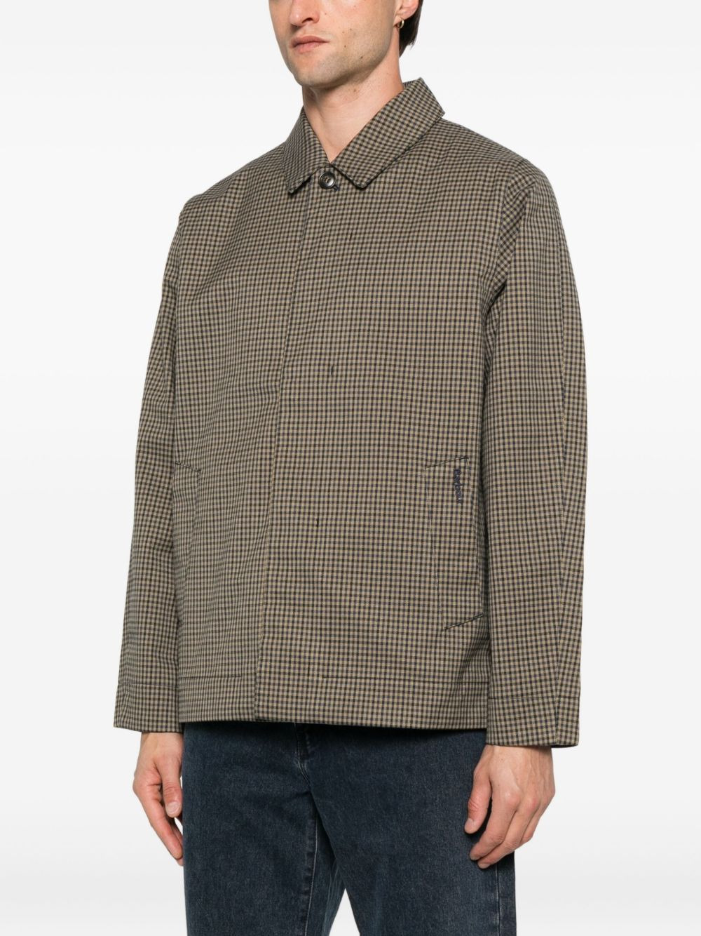 checked shirt jacket - 3