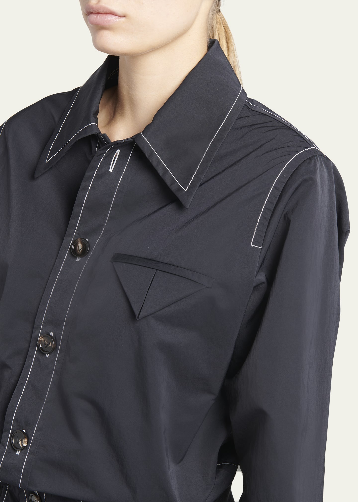 Tech Nylon Bomber Shirt - 5