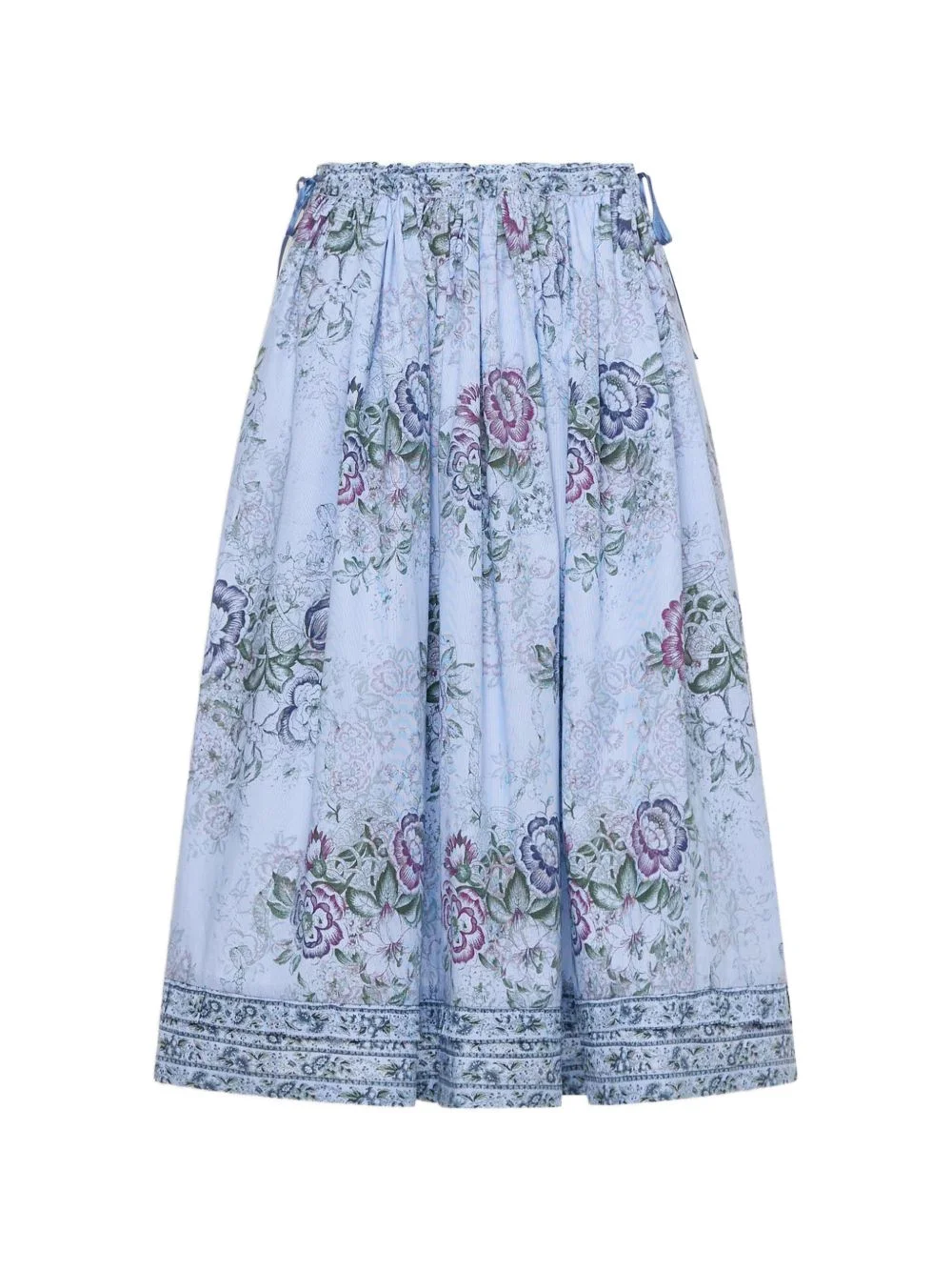 Rhi floral-print A-line midi skirt - 1