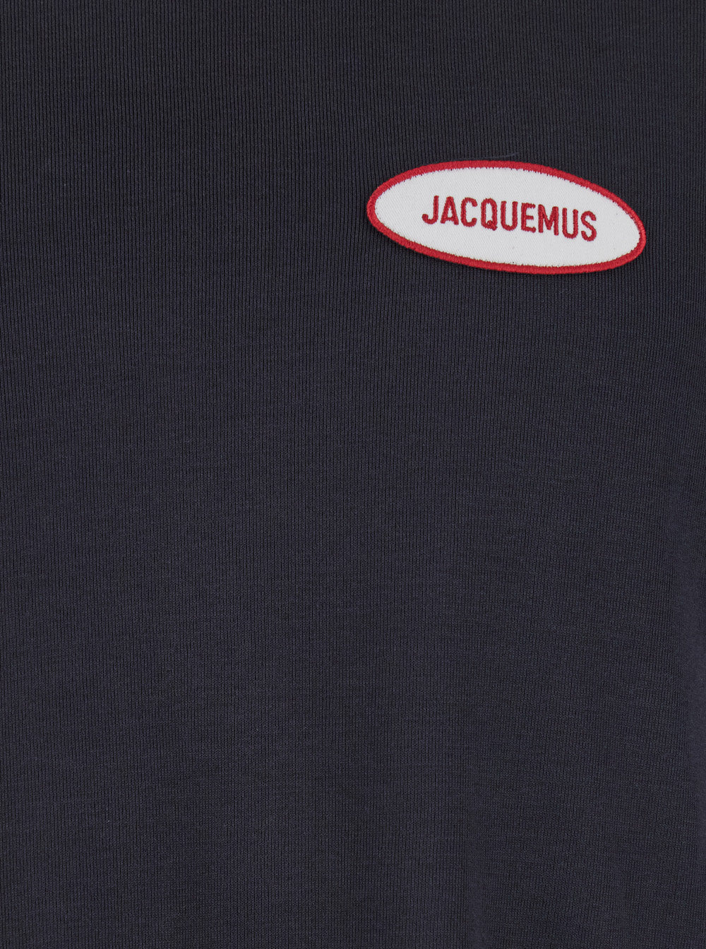 Jacquemus Men 'Le T-Shirt Stazione' Blu Crewneck T-Shirt With Logo Patch On The Front In Cotton Jers - 3