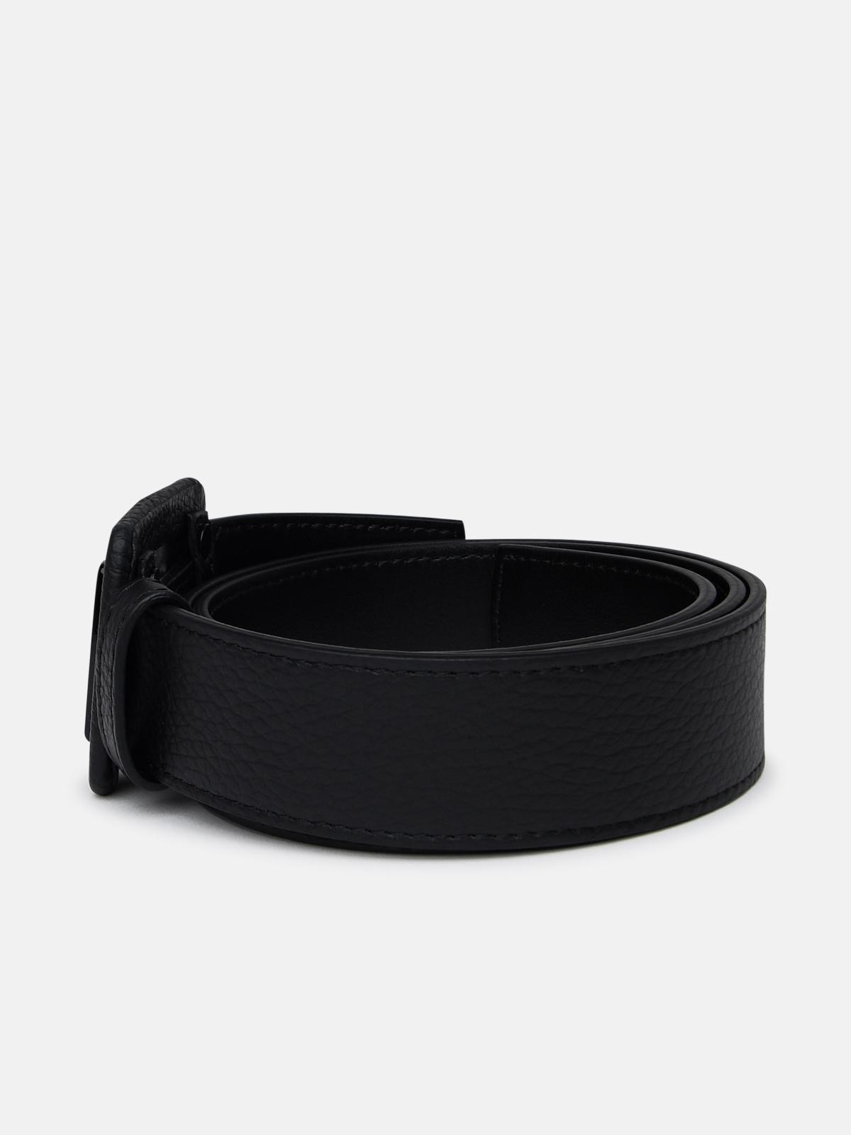 Black leather belt - 2
