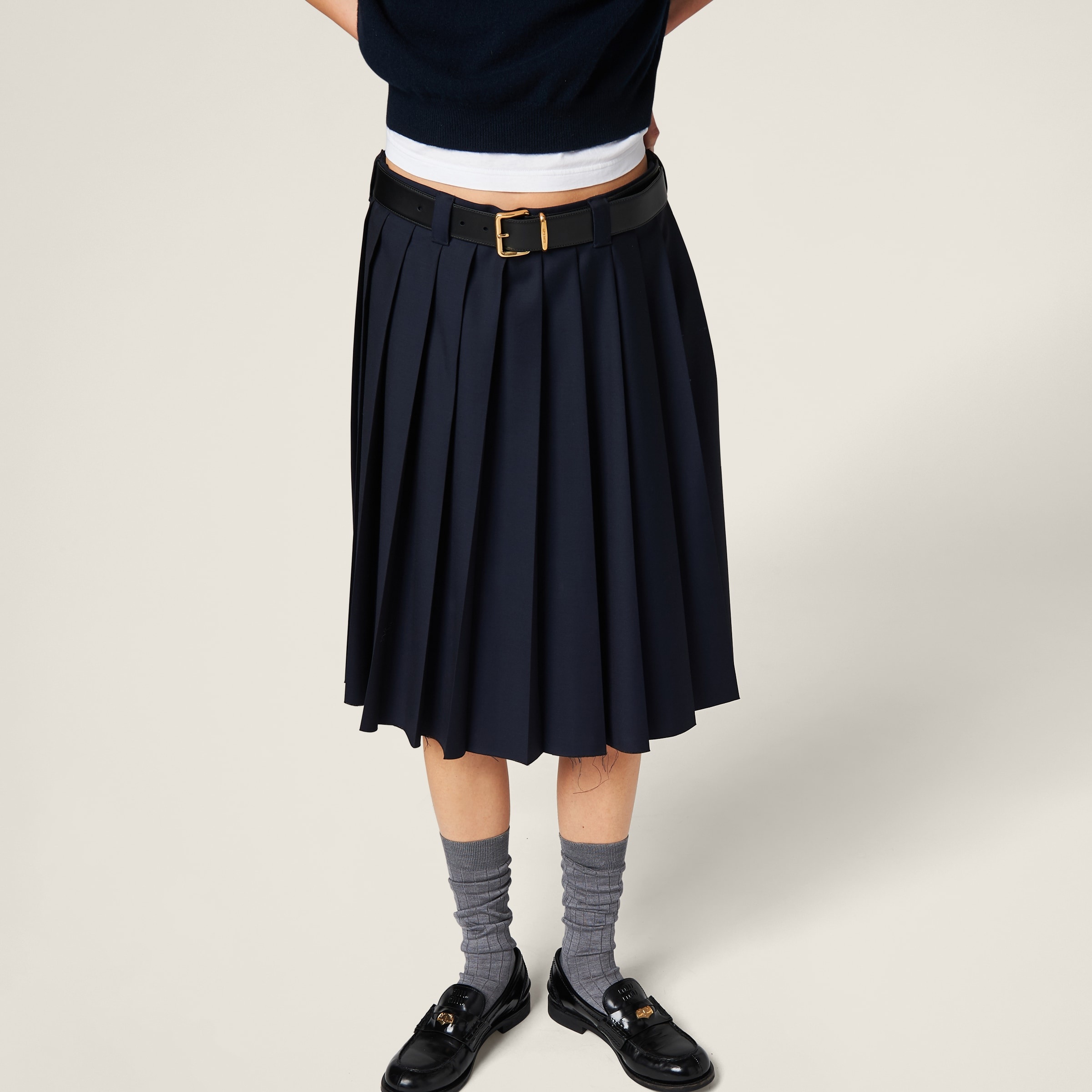 Pleated Batavia skirt - 4