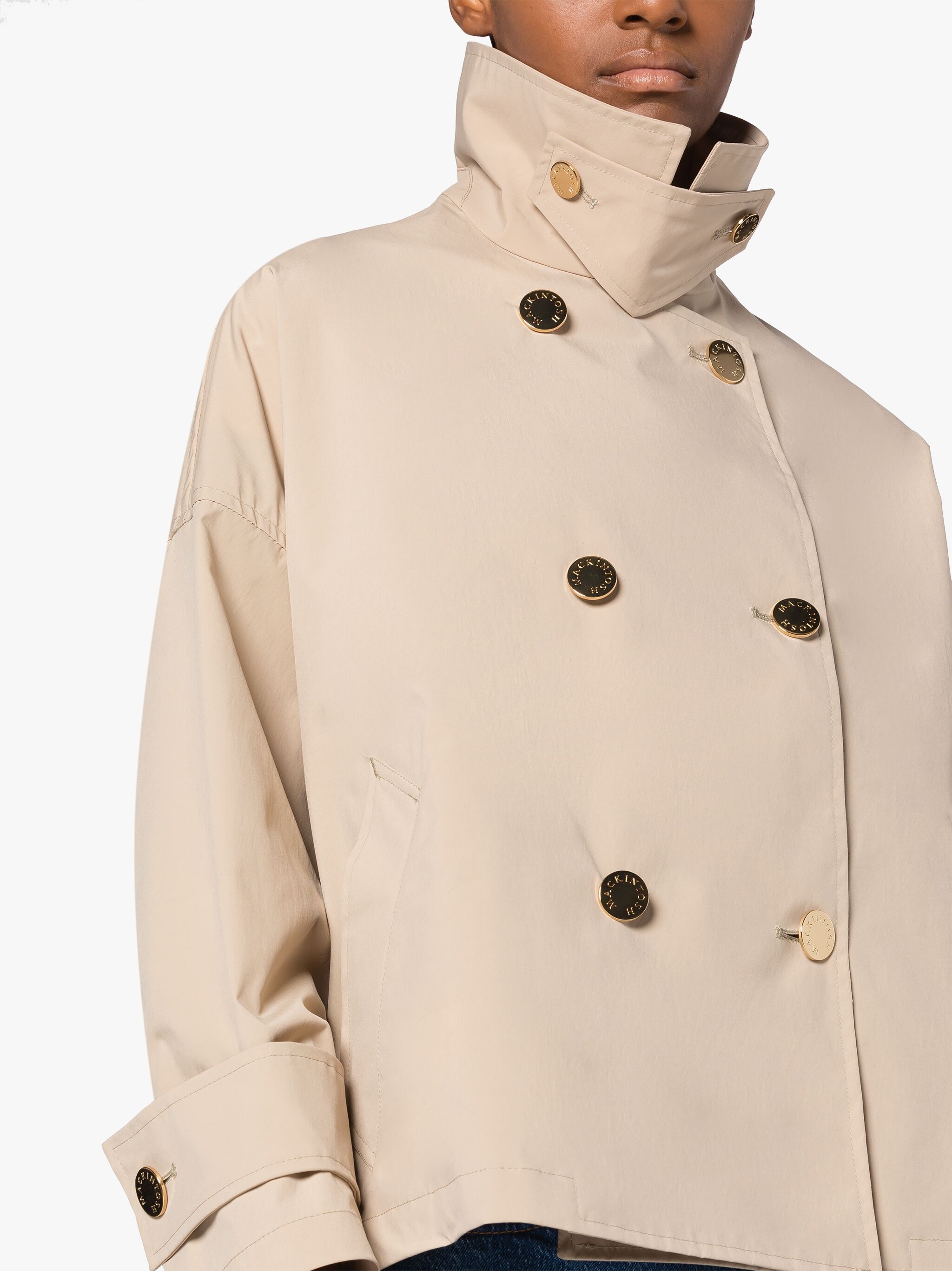 HUMBIE PUTTY ECO DRY SHORT DOUBLE-BREASTED OVERCOAT - 5
