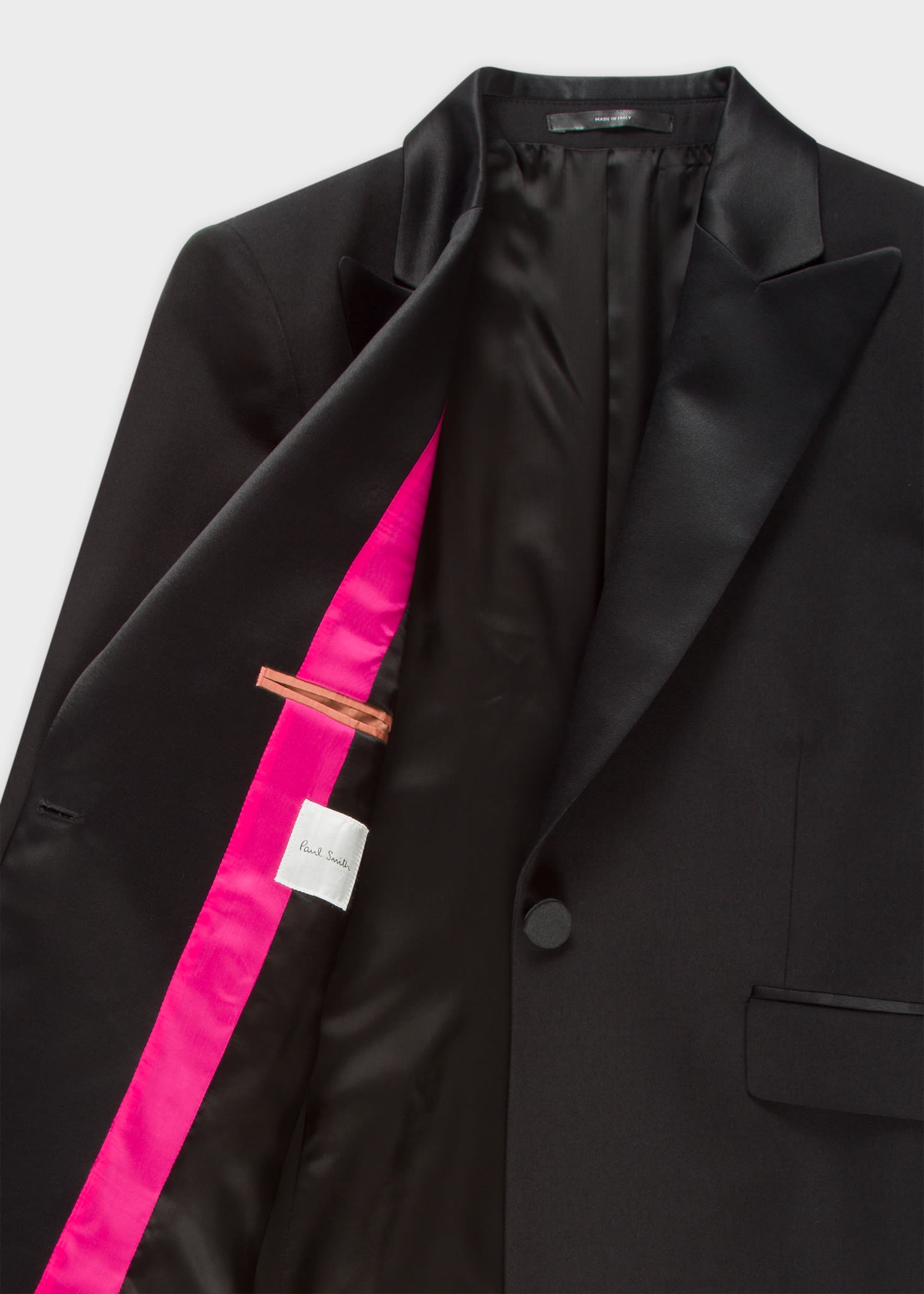 Slim-Fit One-Button Wool Tuxedo Blazer - 3