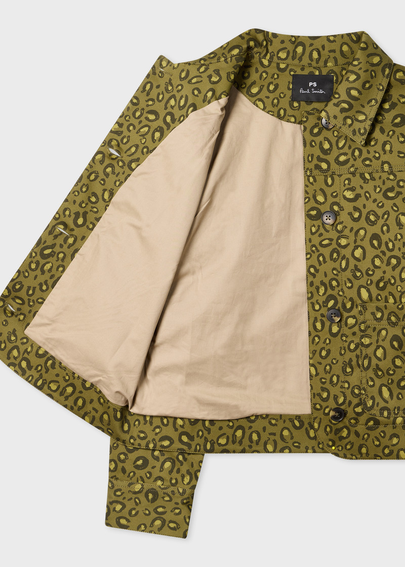 Women's Khaki 'Animal' Print Jacket 4