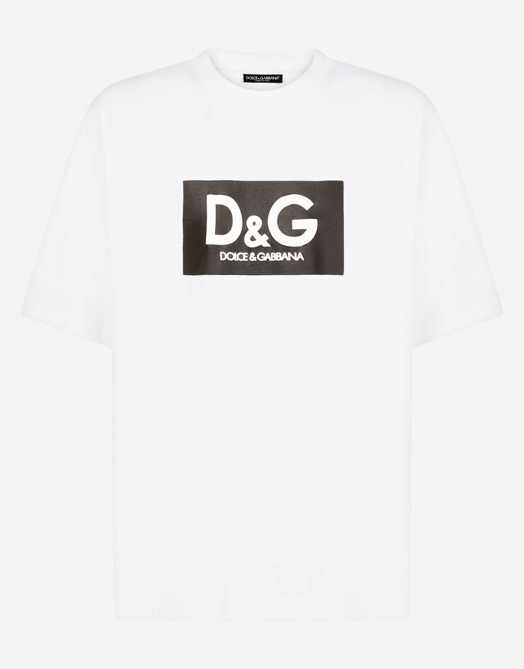 Cotton T-shirt with D&G print - 3