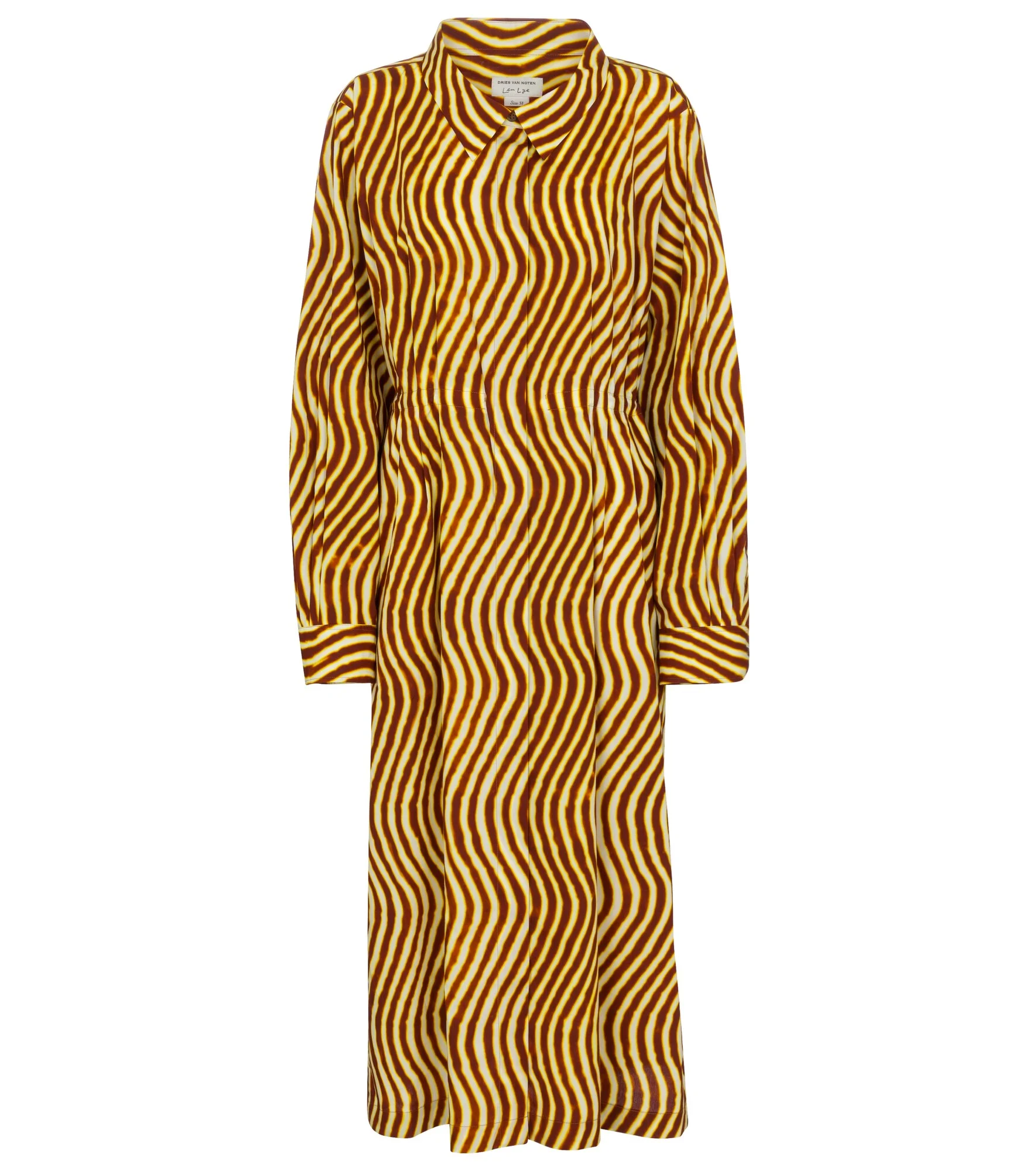 Printed cotton midi dress - 1