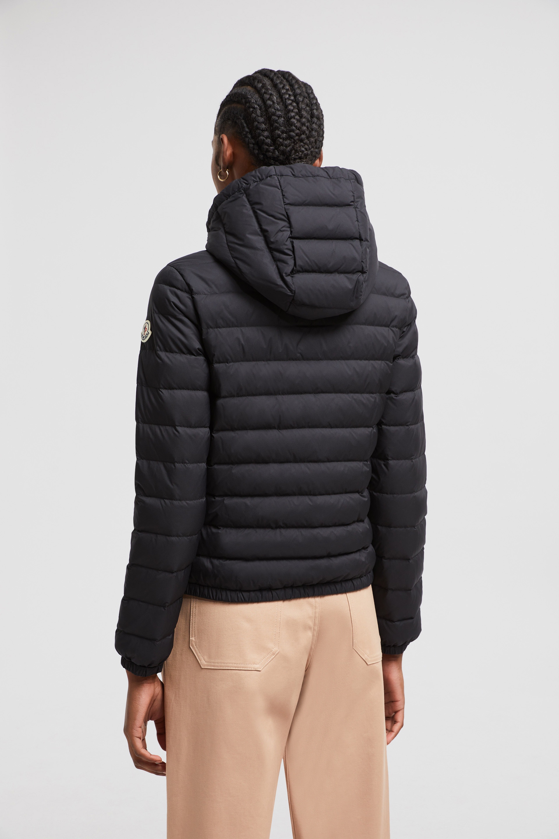 Moncler Hede Hooded Short Down Jacket | REVERSIBLE