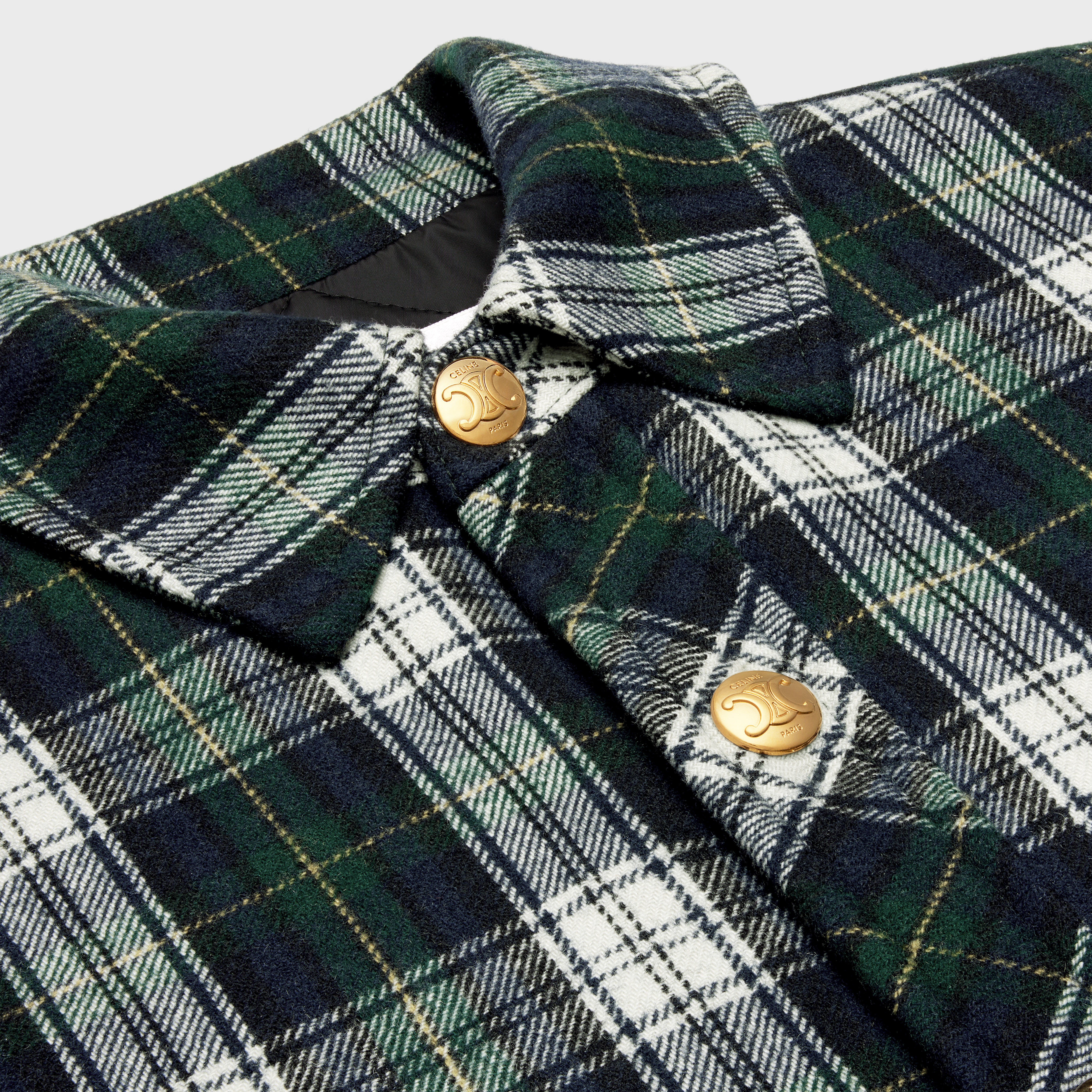 overshirt in tartan cashmere - 3
