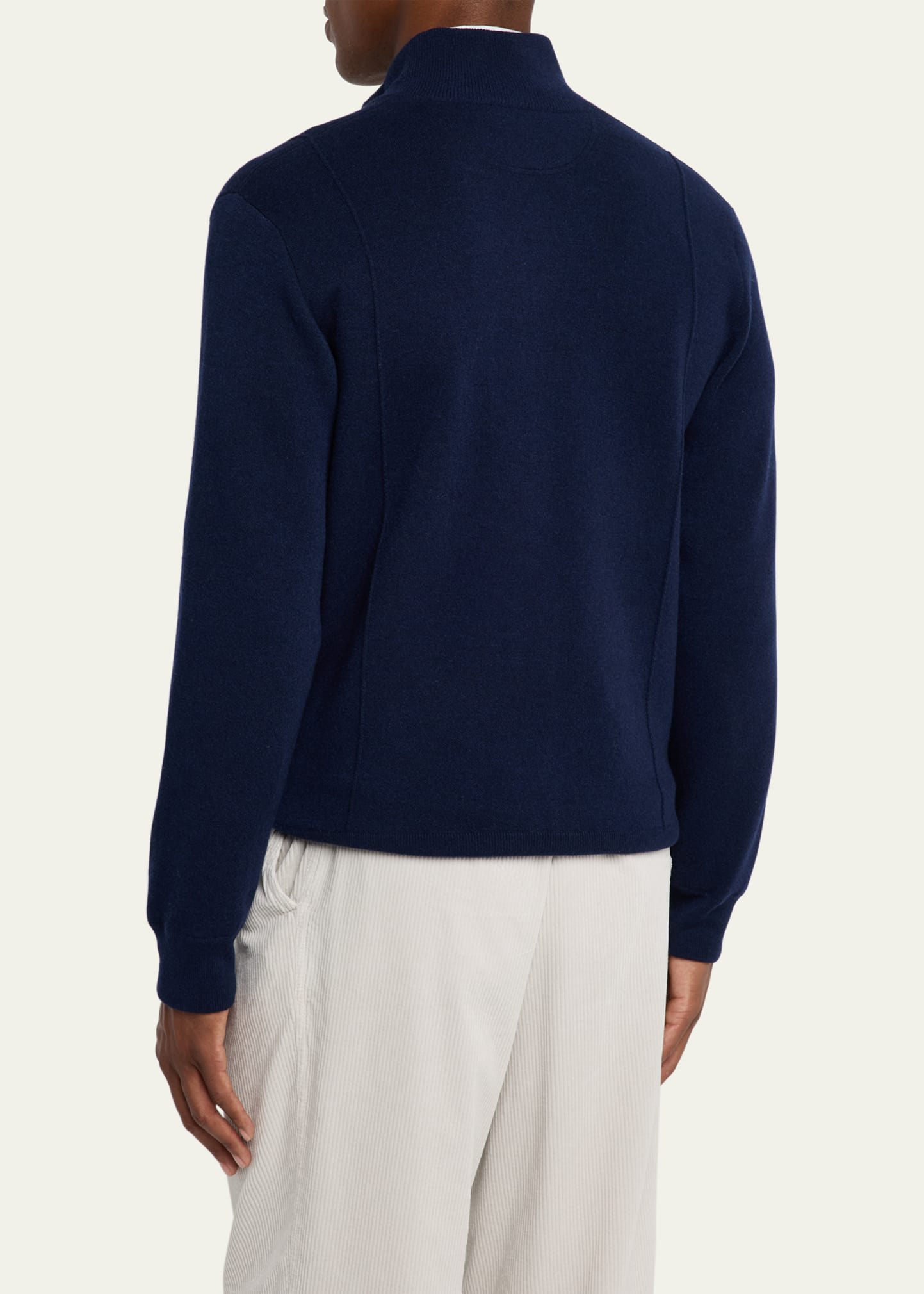 Men's Cashmere Knit Full-Zip Jacket - 3