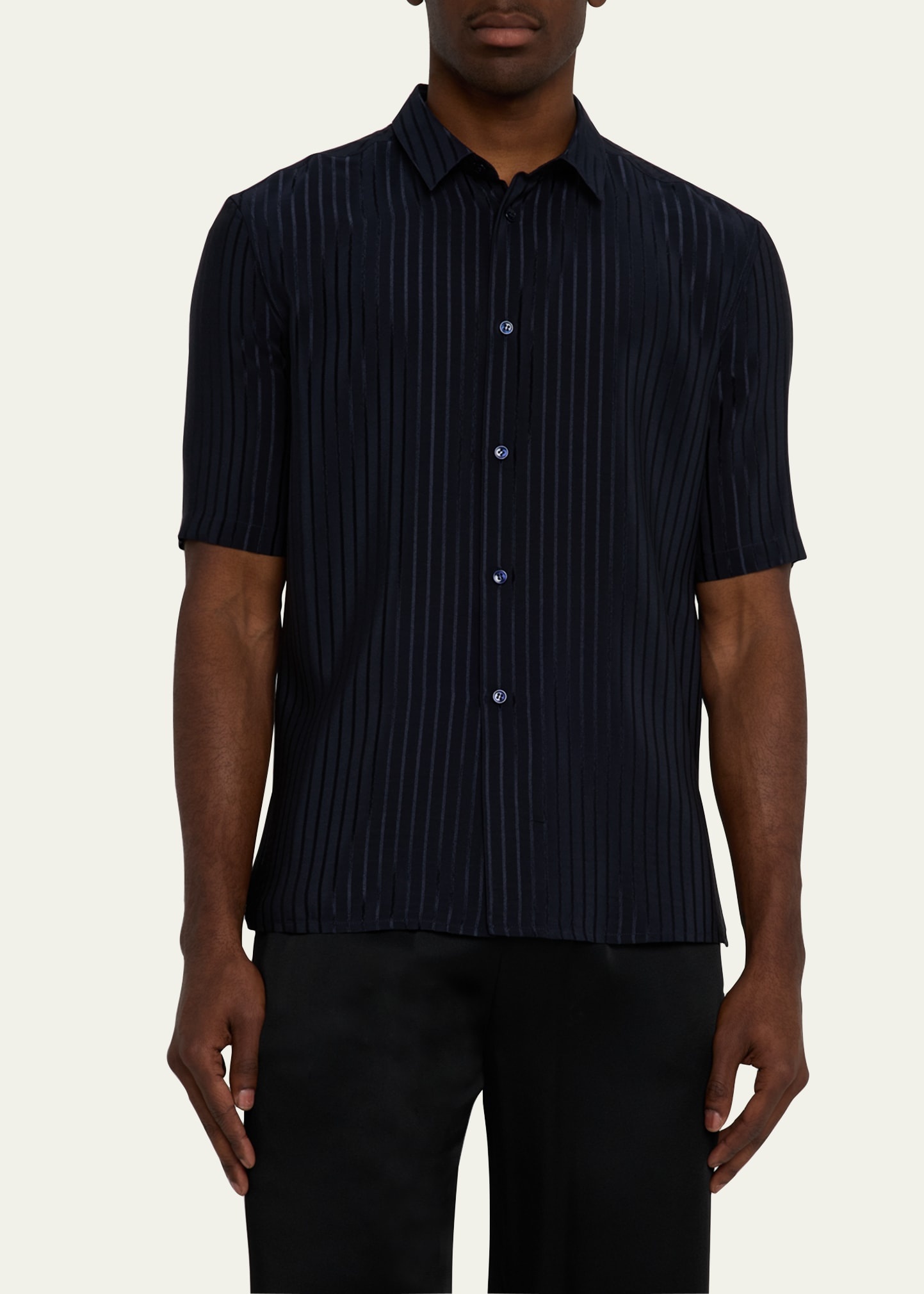 Men's Tonal Stripe Button-Down Shirt - 4