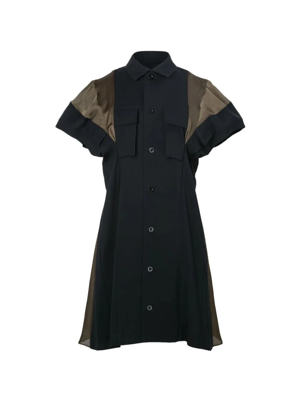 panelled pocket dress - 1