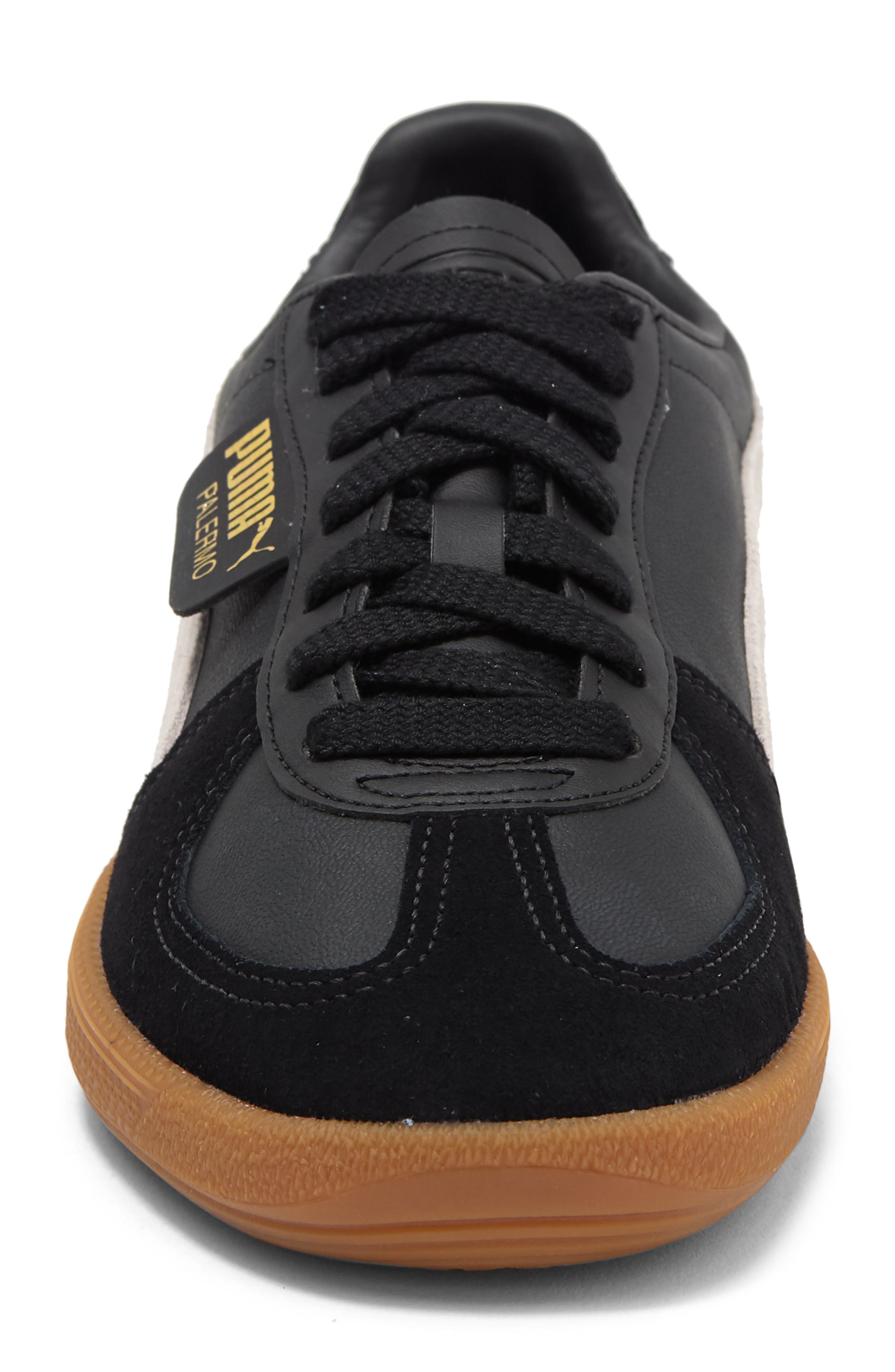 PUMA Palermo Leather Sneaker in Black at Nordstrom - 4