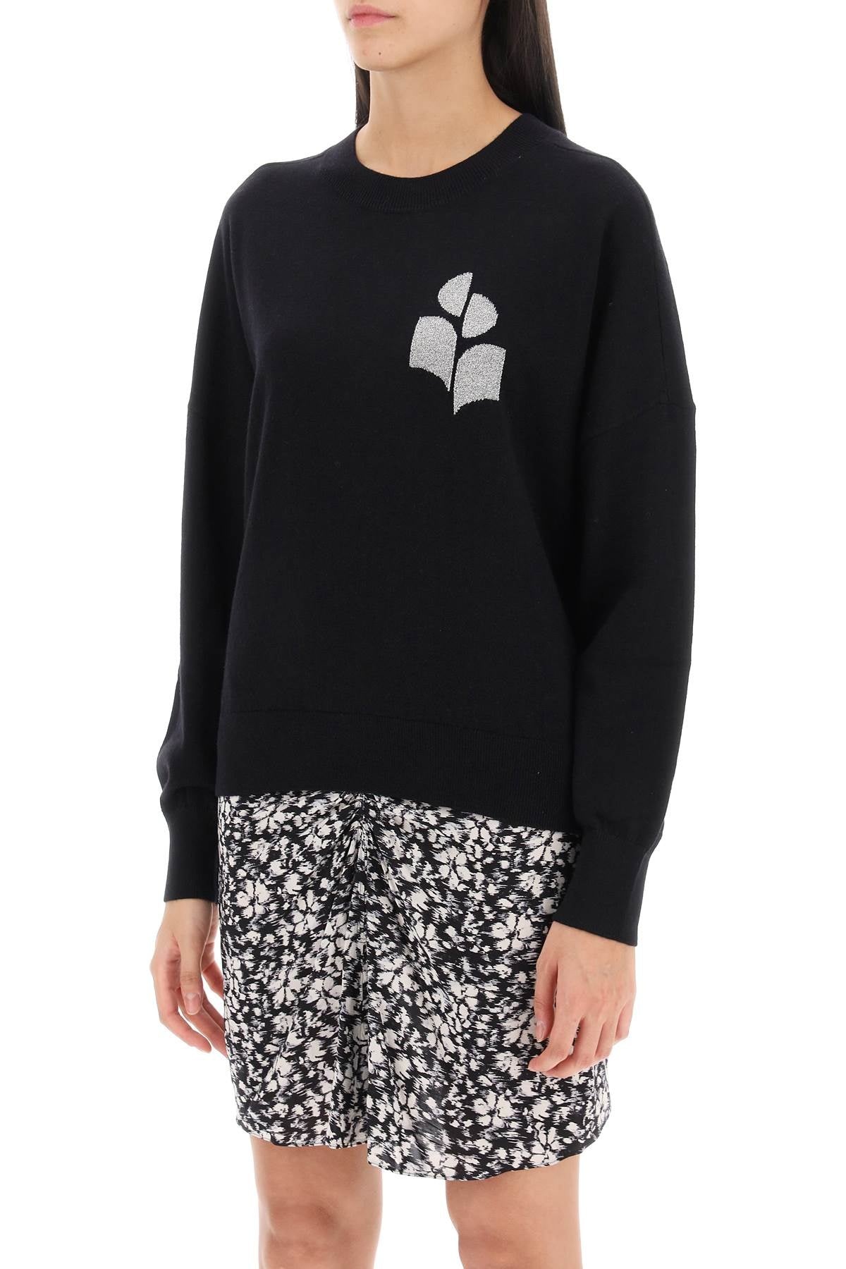 Isabel Marant Etoile Marisans Sweater With Lurex Logo Intarsia Women - 4