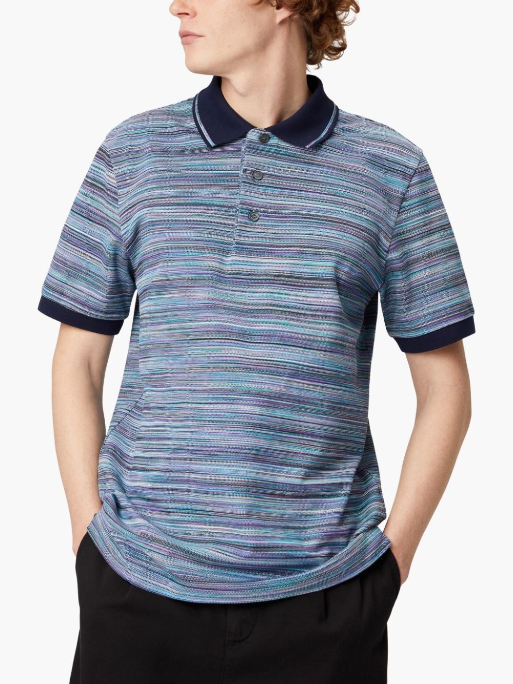 slub cotton polo shirt - 4
