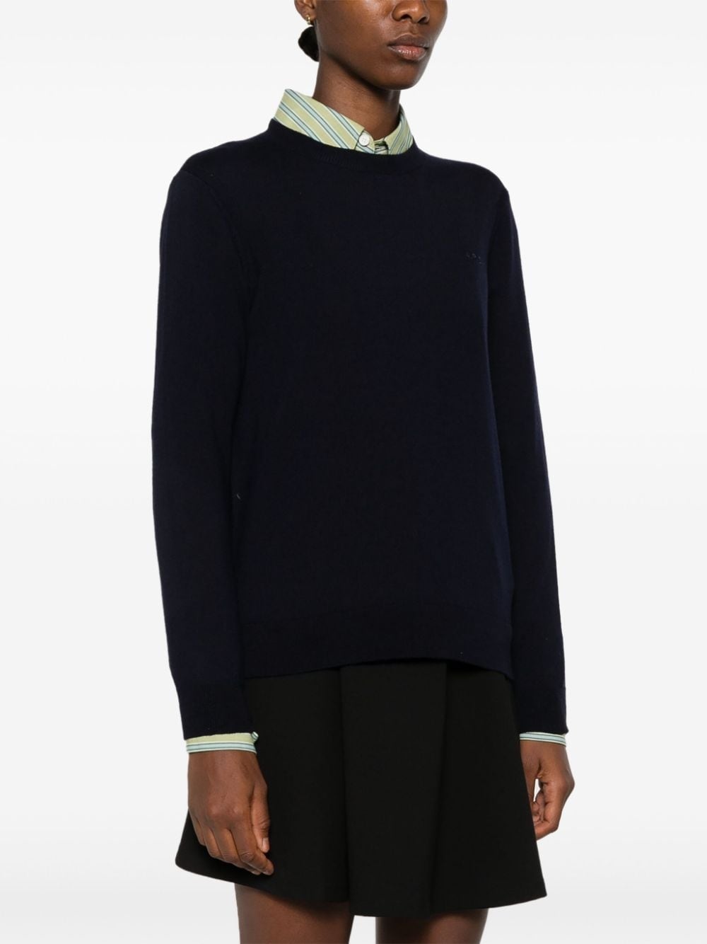 embroidered-logo sweater - 3