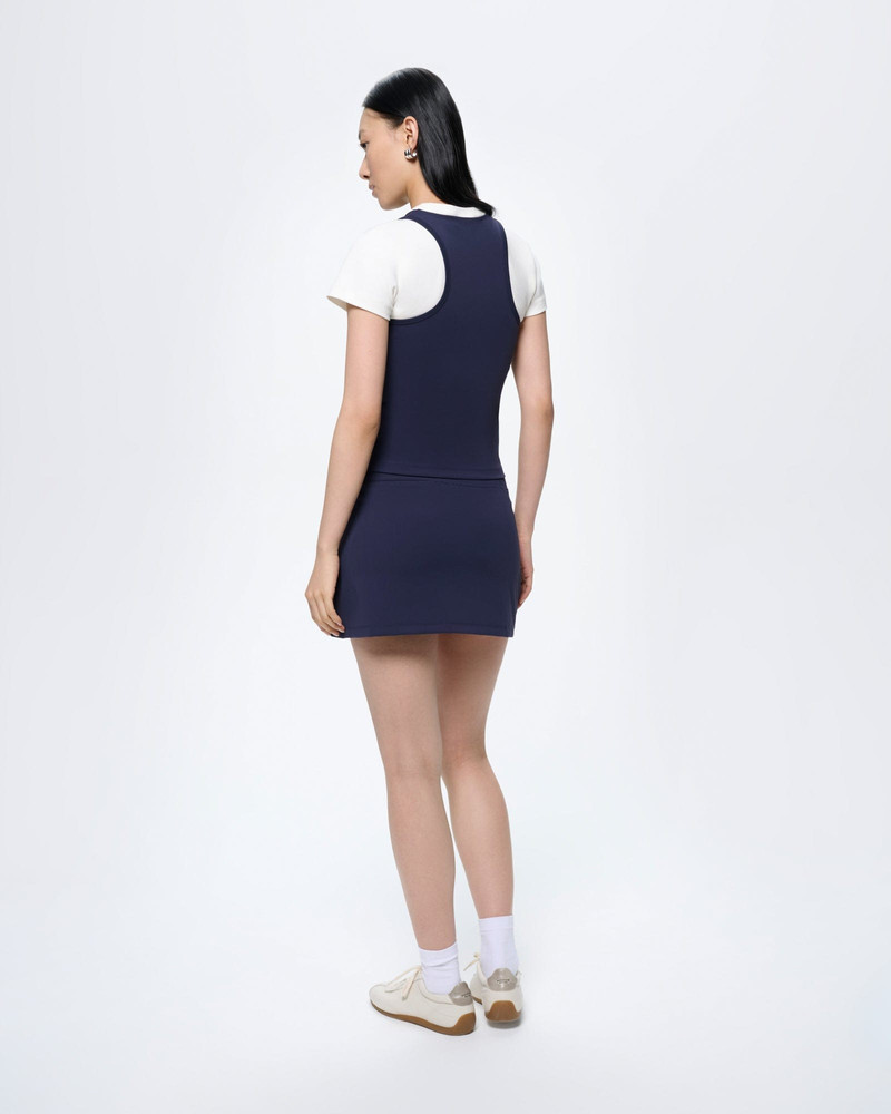 Womens Court Side Skort - Granite Navy 5