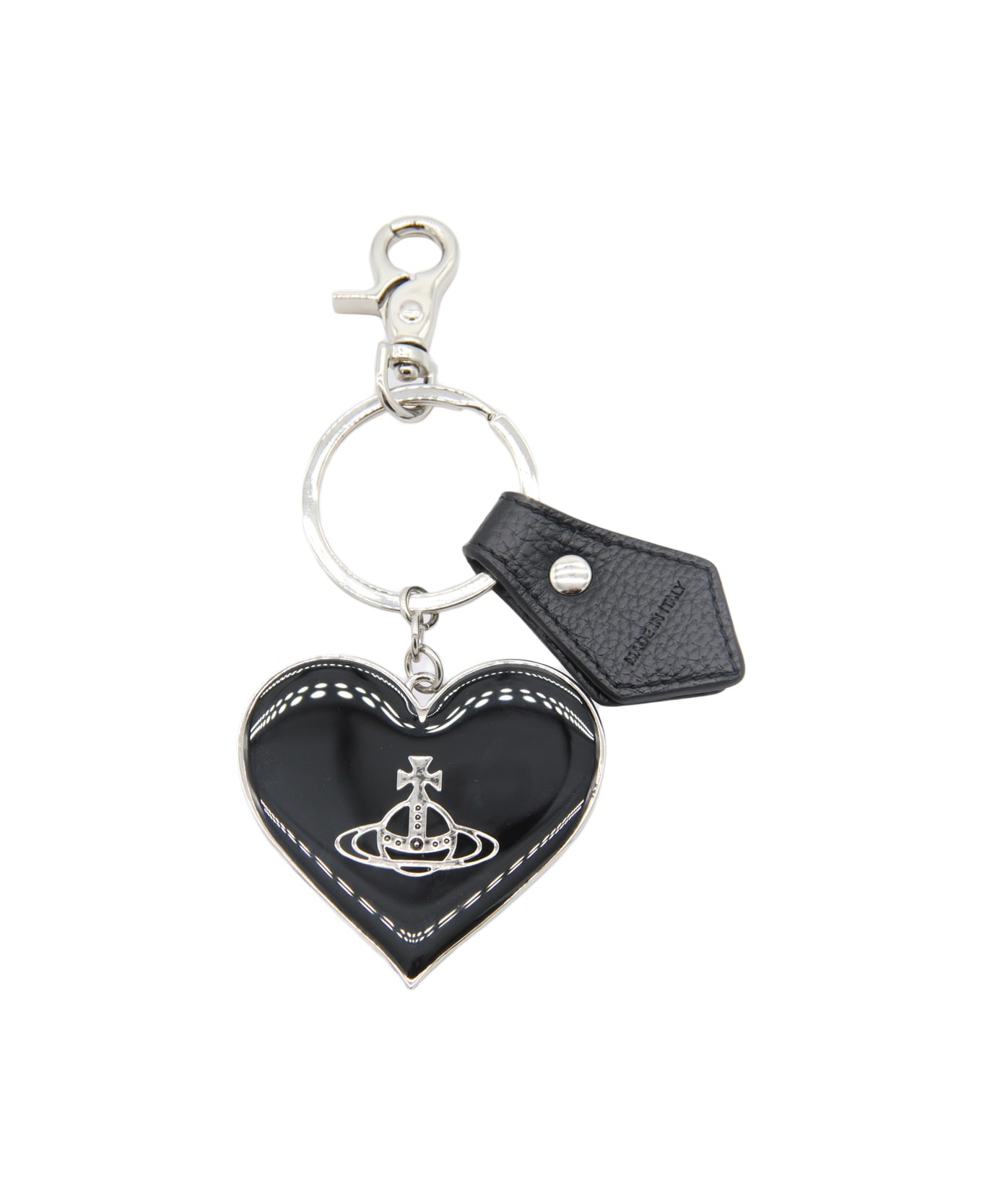 Black Veg Rain Orb Heart Key Ring - 1