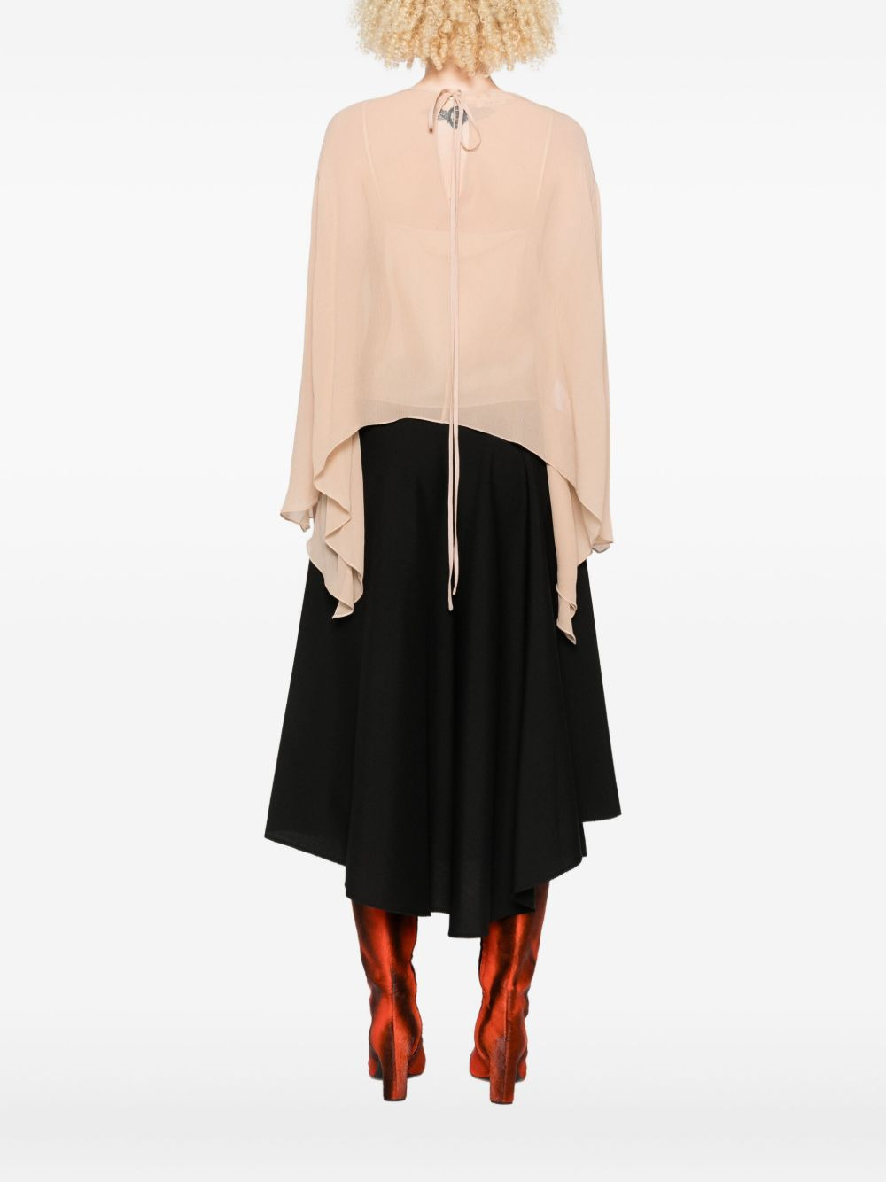 asymmetric-draped blouse - 4